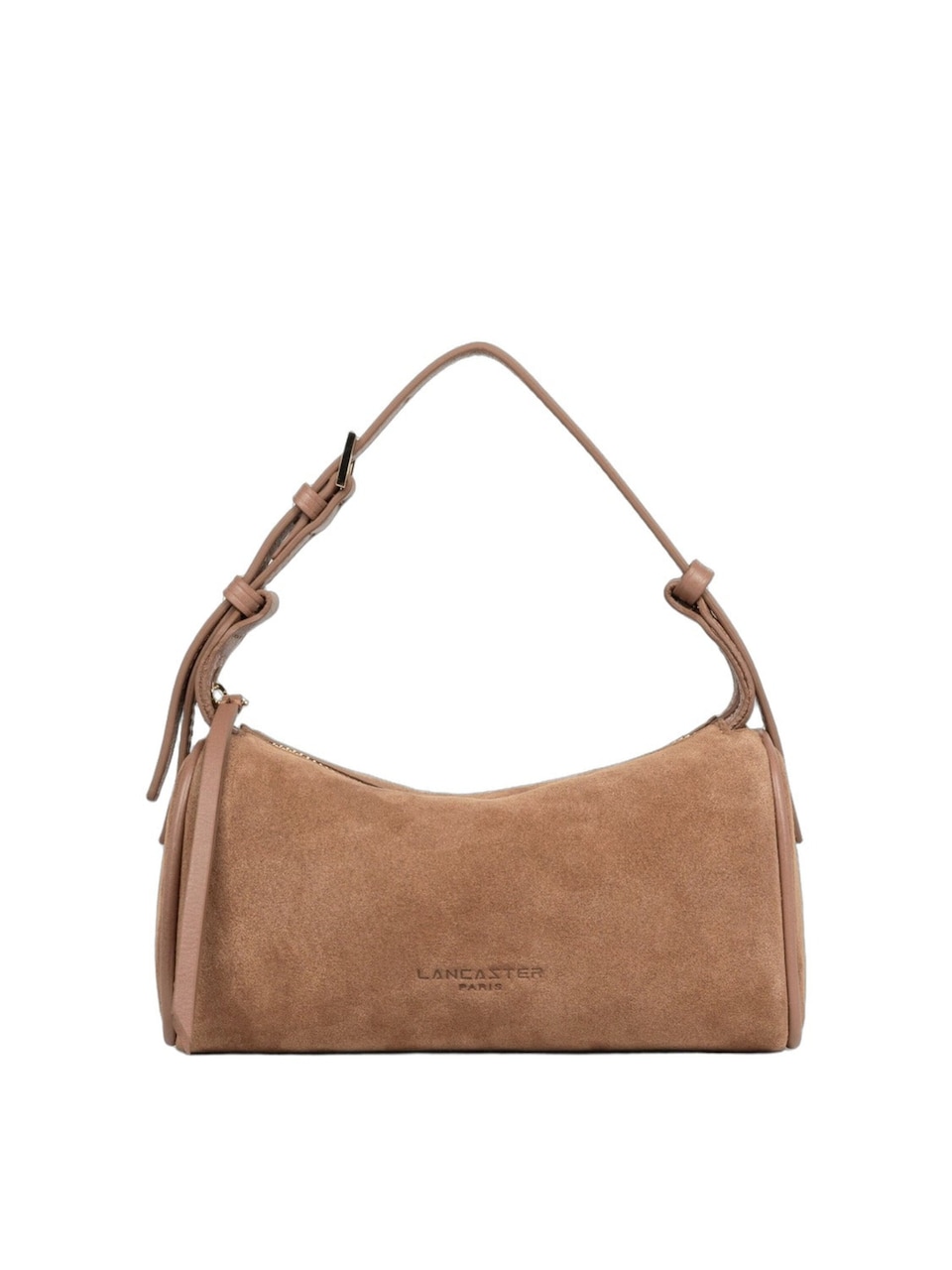 Axelremsväska 'Lancaster Sac rectangle Zippé S Suède Camel'