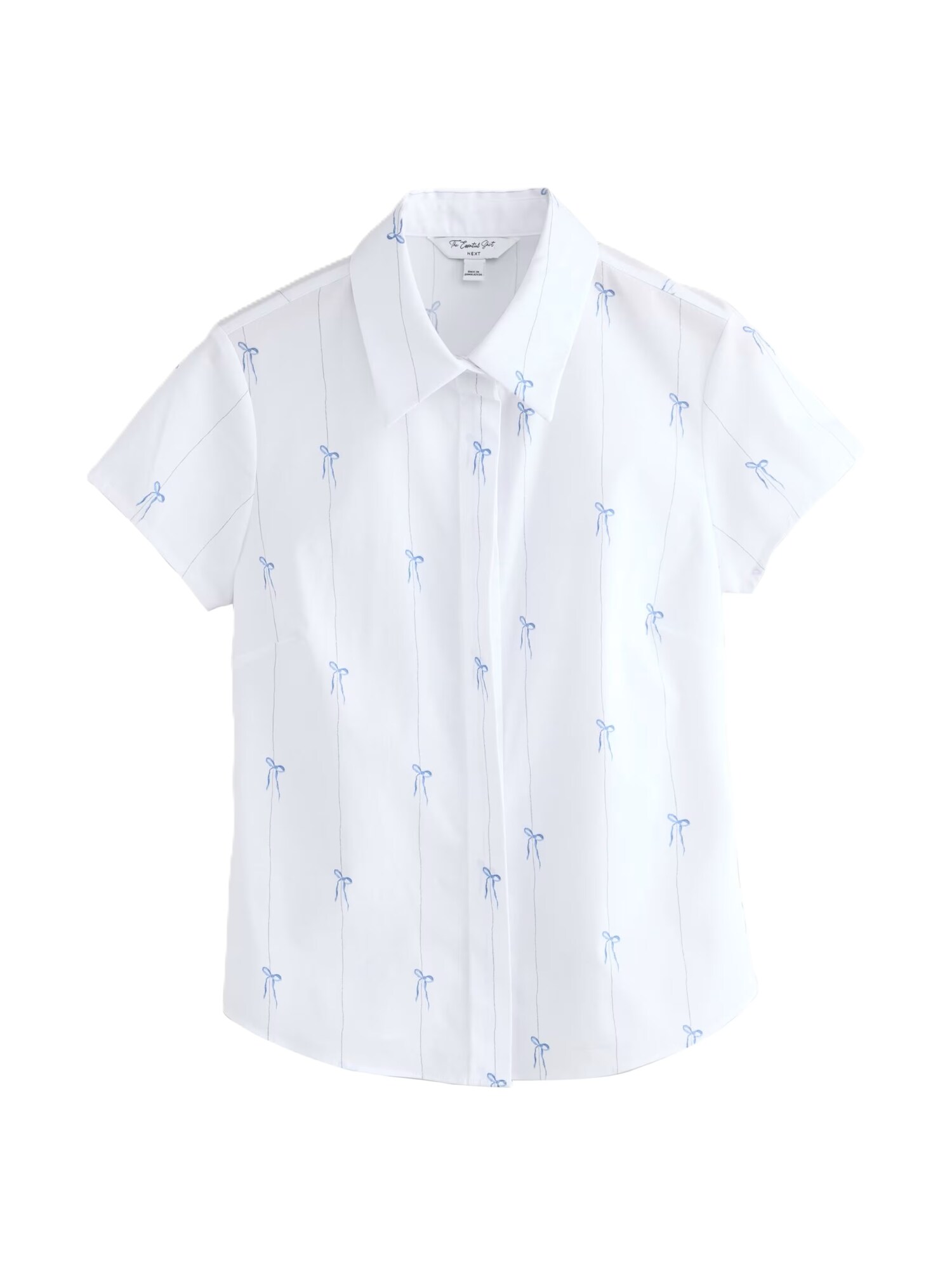 Next Blouse 'Essential' Blauw / Opaal / Wit