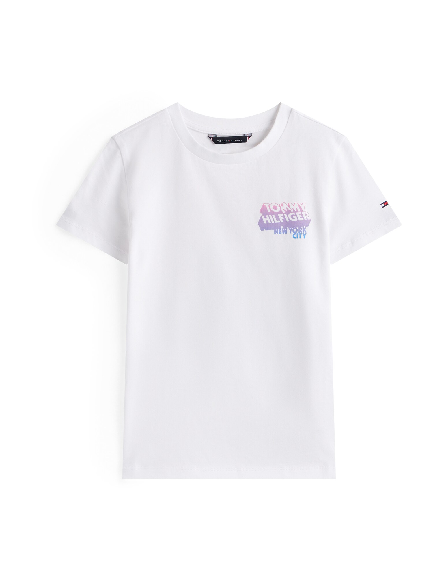 TOMMY HILFIGER Tričko  svetlomodrá / orgovánová / svetloružová / biela