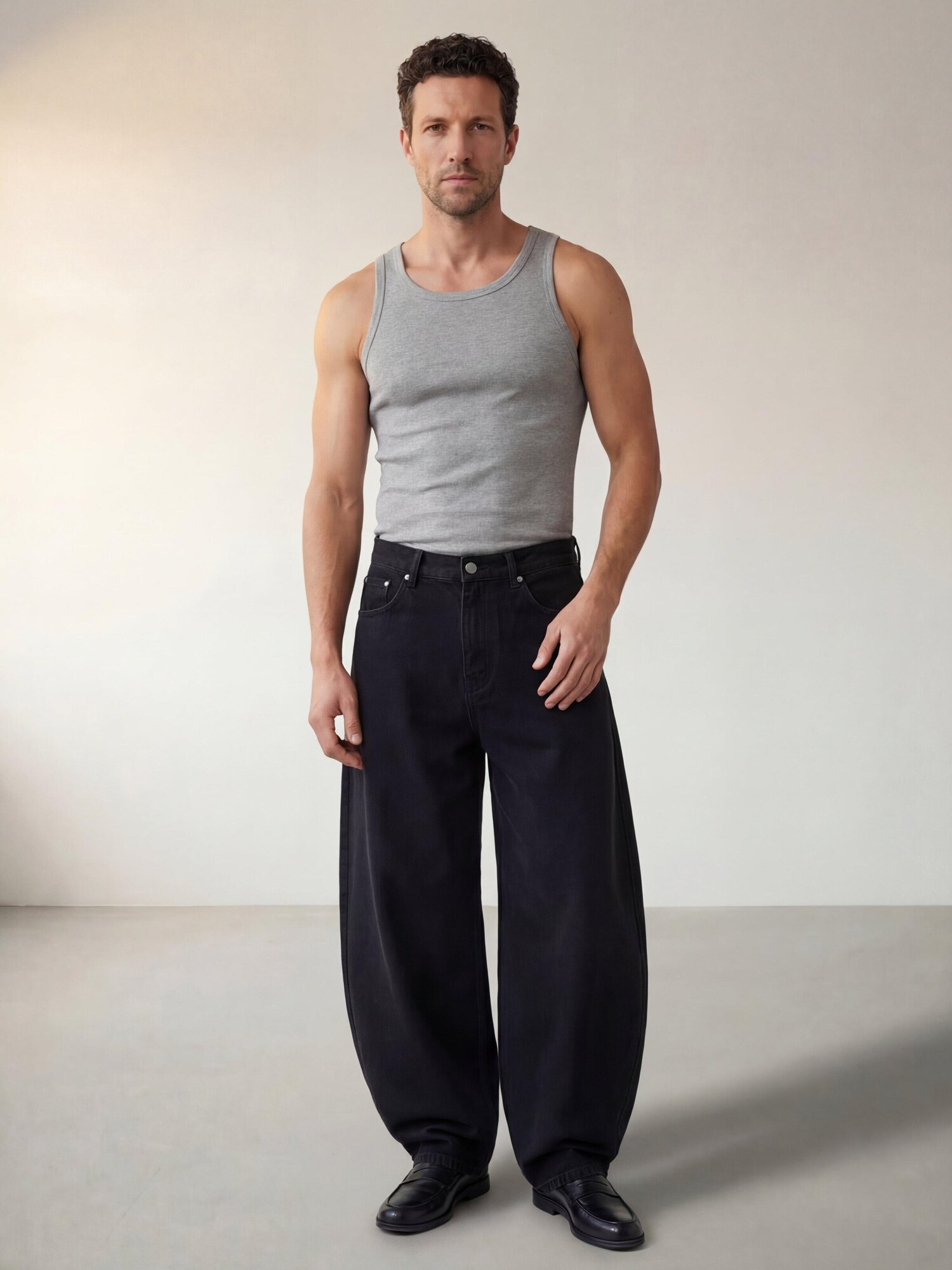 ARMIE Traperice 'The Jonas Barrel Leg Jeans' crni traper