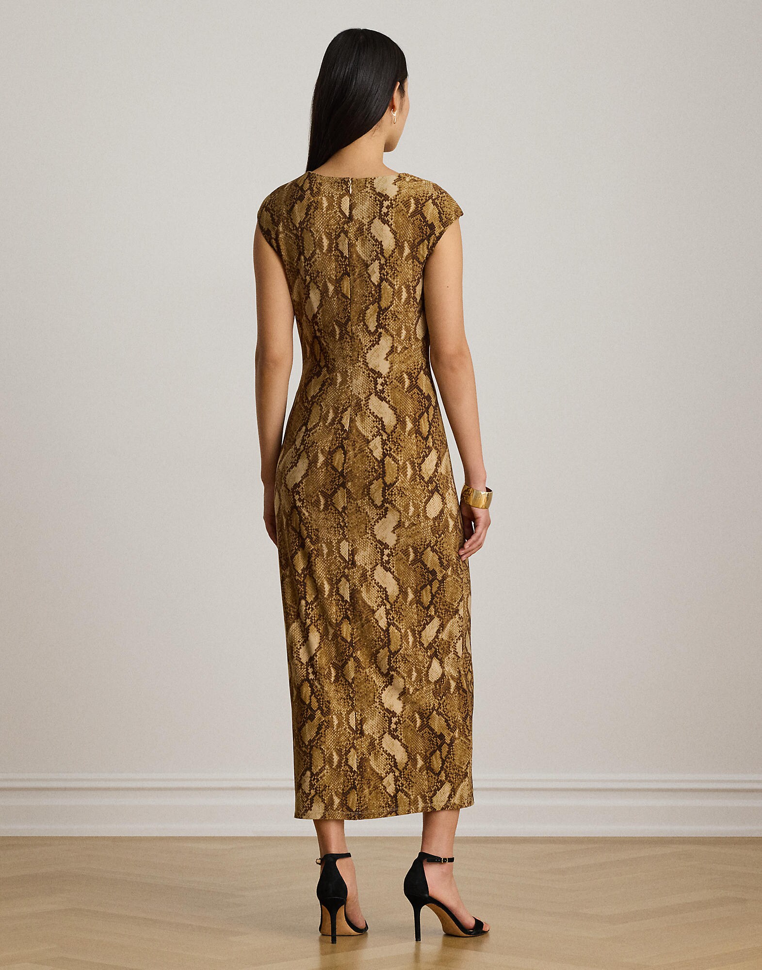 Lauren Ralph Lauren Vestido  chocolate / sepia / capuchino – imagen 3
