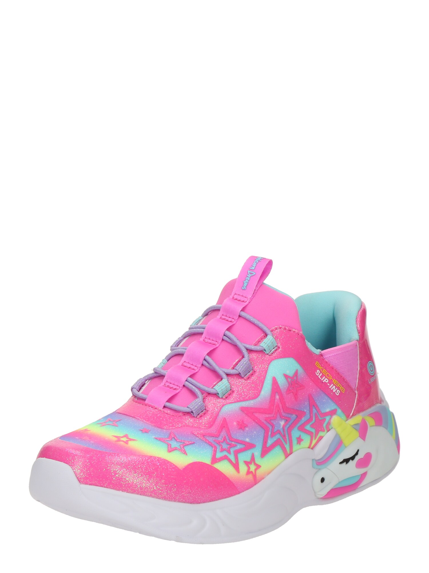 SKECHERS Sneaker Unicorn Dreams - Starry Lite  albastru / turcoaz / galben / roz