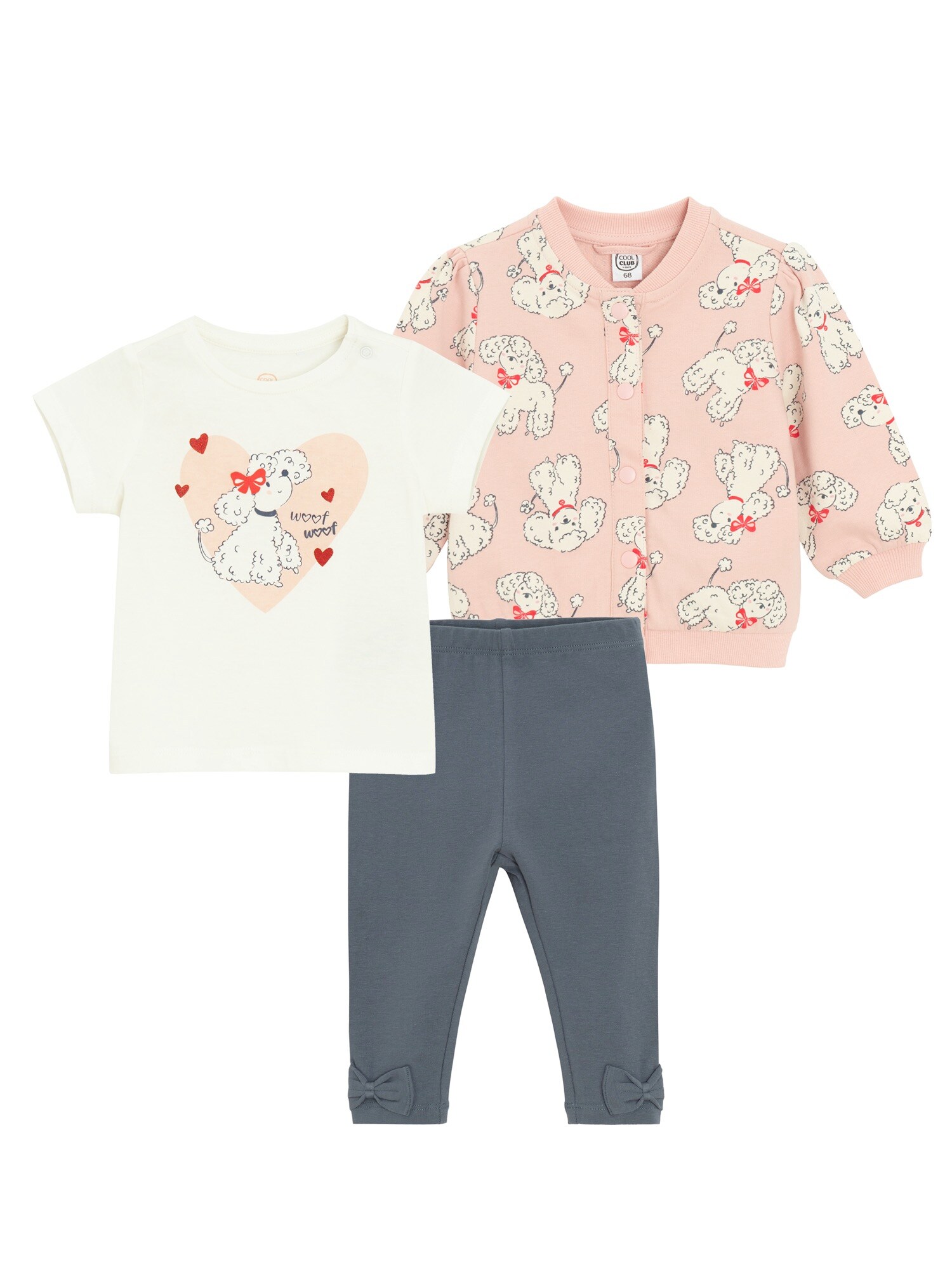 Cool Club Set  bej / bleumarin / roz / alb