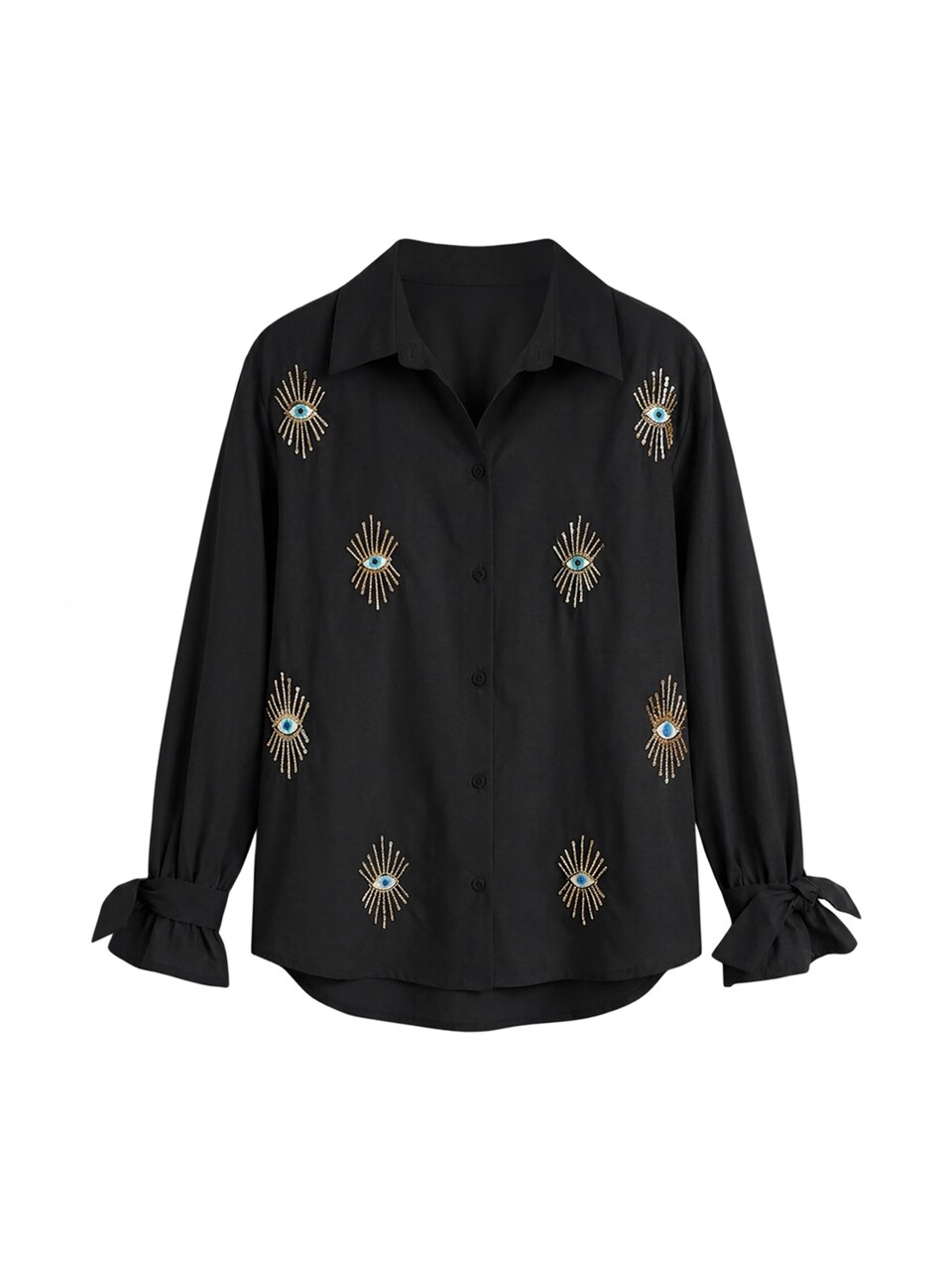 Blus blå / guld / svart