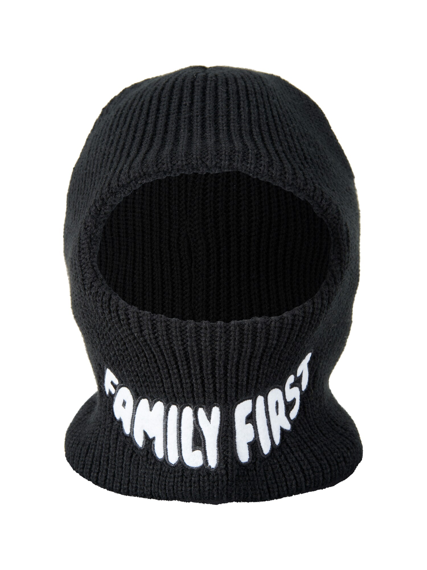 FAMILY 1ST FAMILY 4EVER Megzta kepurė 'Big Smile Balaclava' juoda