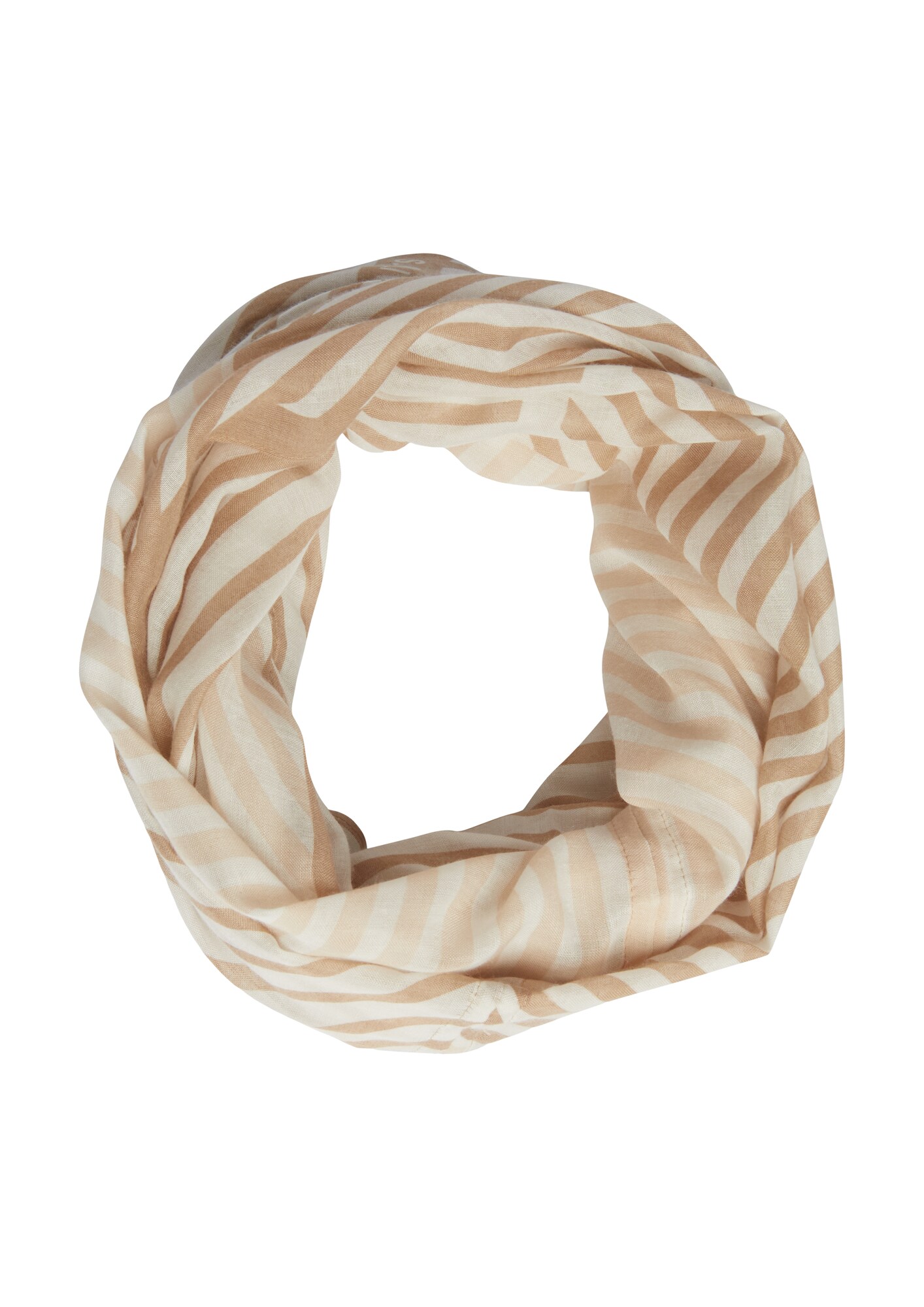 S.Oliver Sjaal Camel / Ecru / Lichtbeige