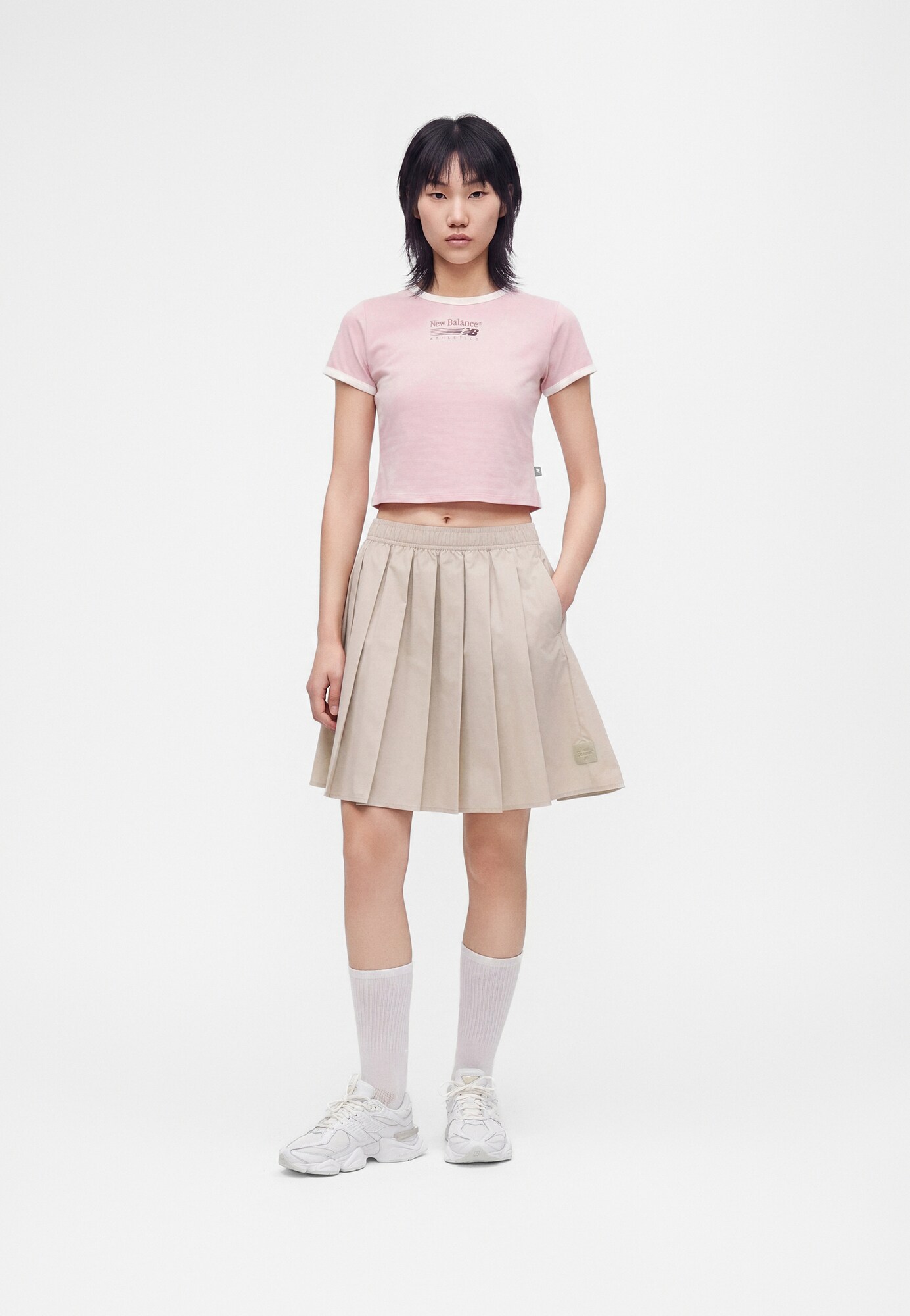 New balance Camiseta  cyclam / rosé / blanco – imagen 4