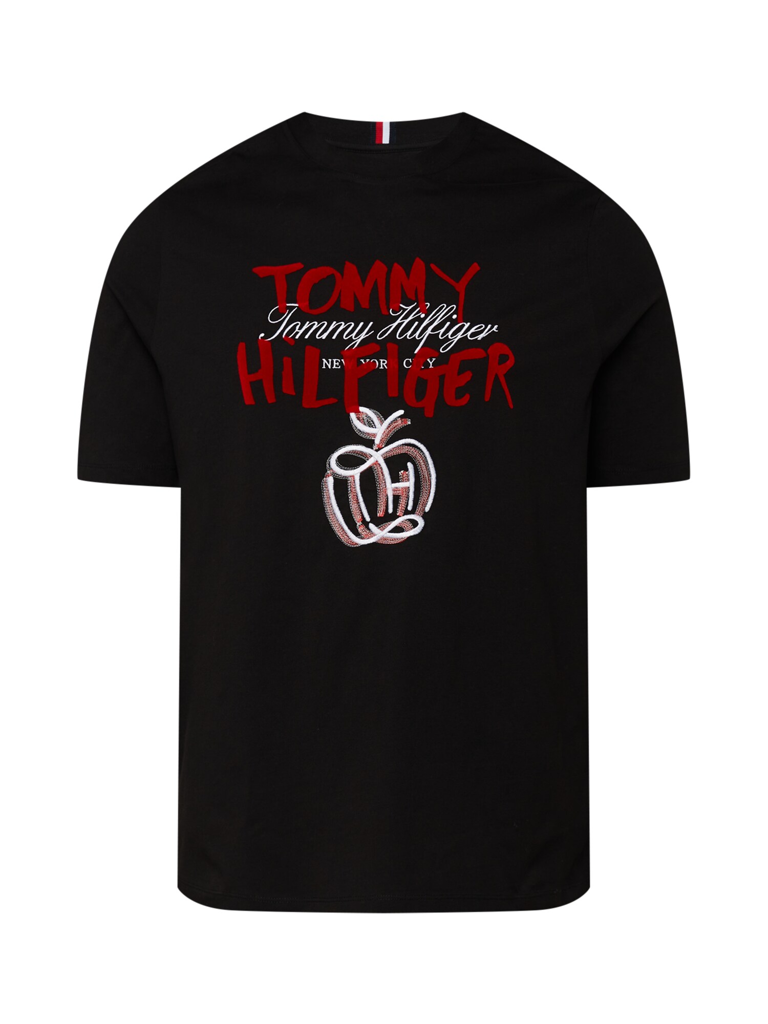 Tommy Hilfiger Big & Tall Marškinėliai raudona / pastelinė raudona / juoda / balta