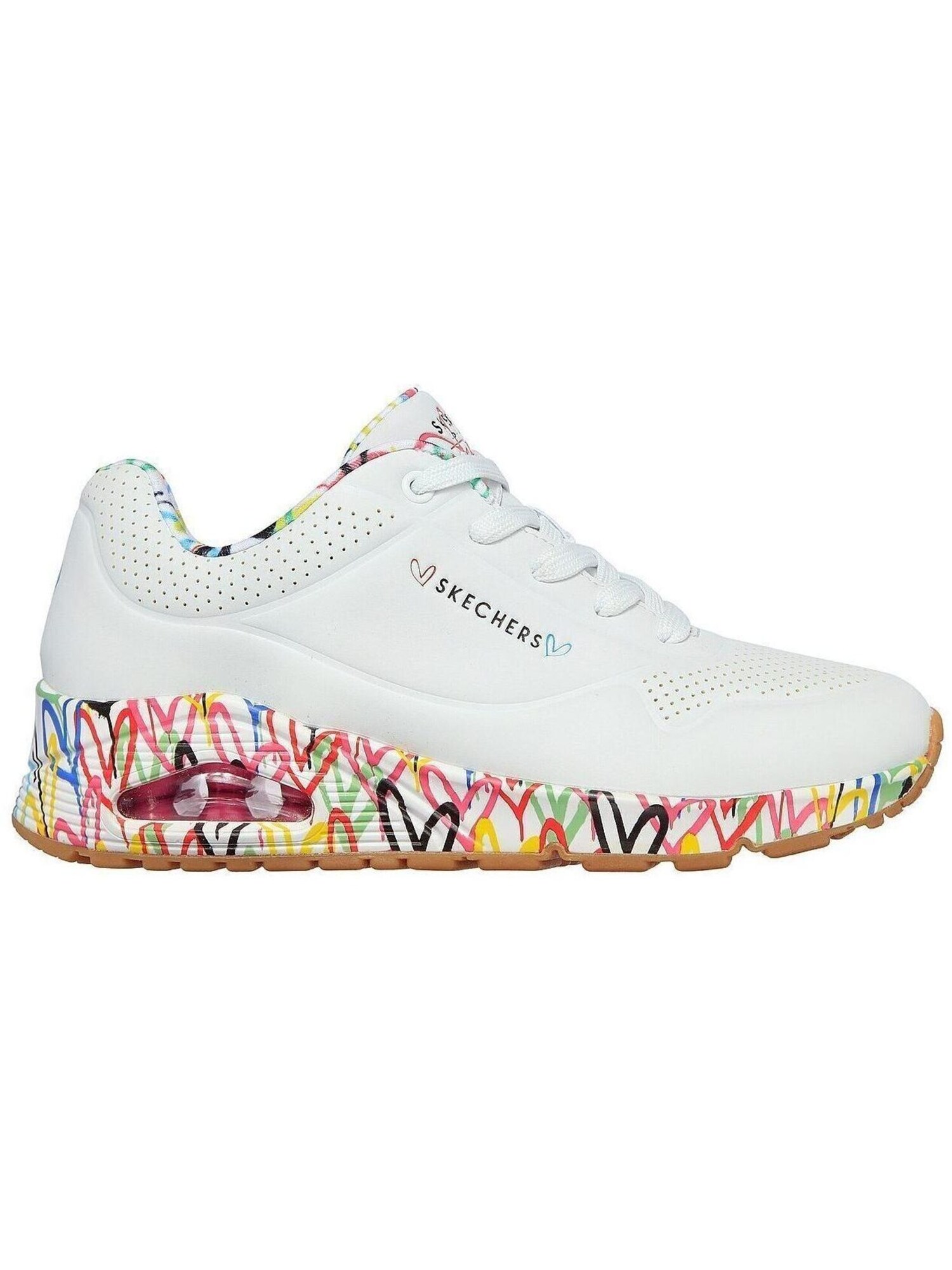 SKECHERS Zapatillas deportivas bajas 'Uno-Loving Love' azul / amarillo / rojo / blanco natural
