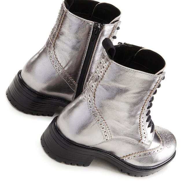 LASCANA, Šnurovacie členkové čižmy, Strieborná, Obrázok 2 z 5