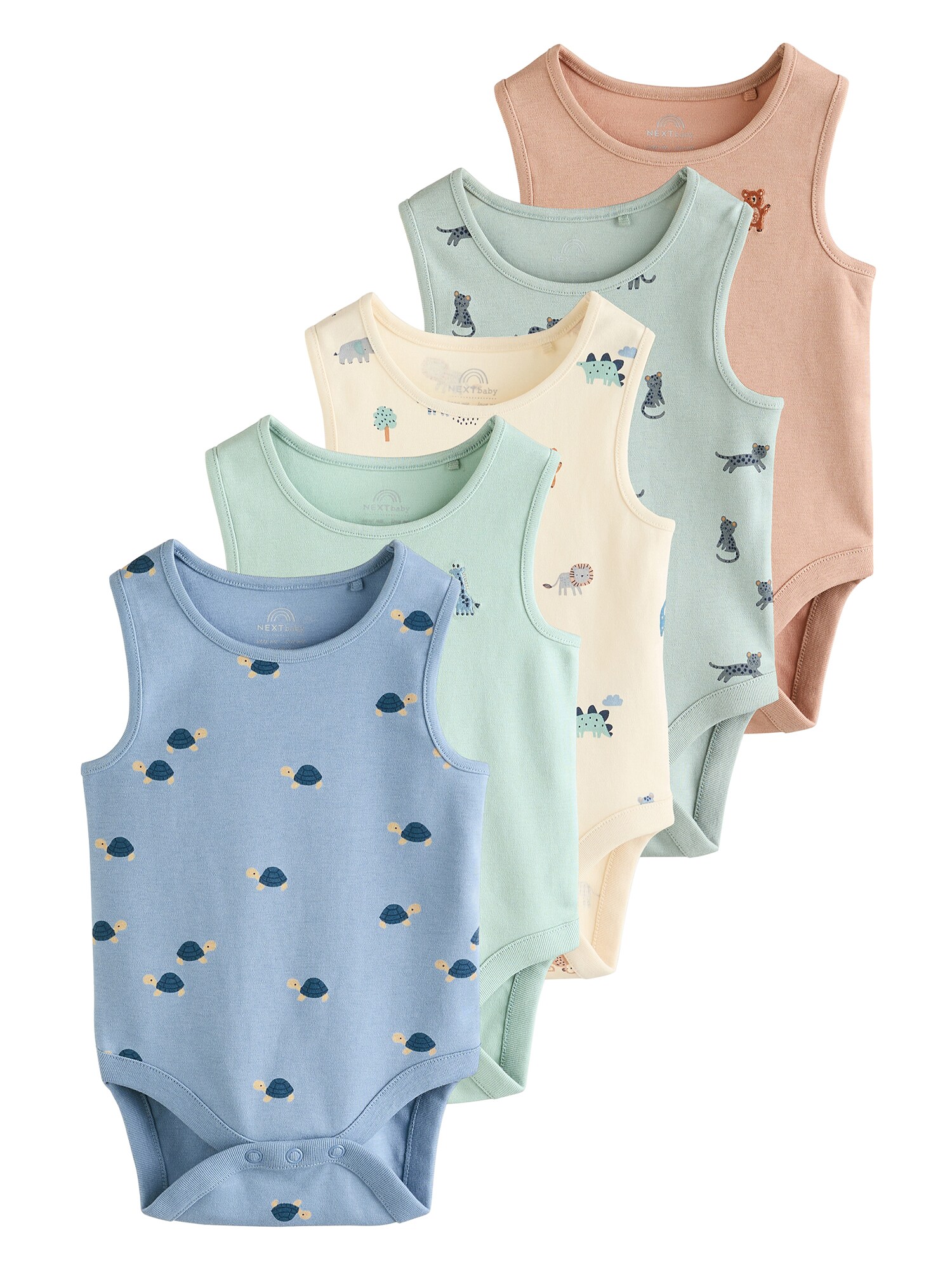 Next Salopetă/Body  bej / albastru deschis / maro mokka / verde pastel