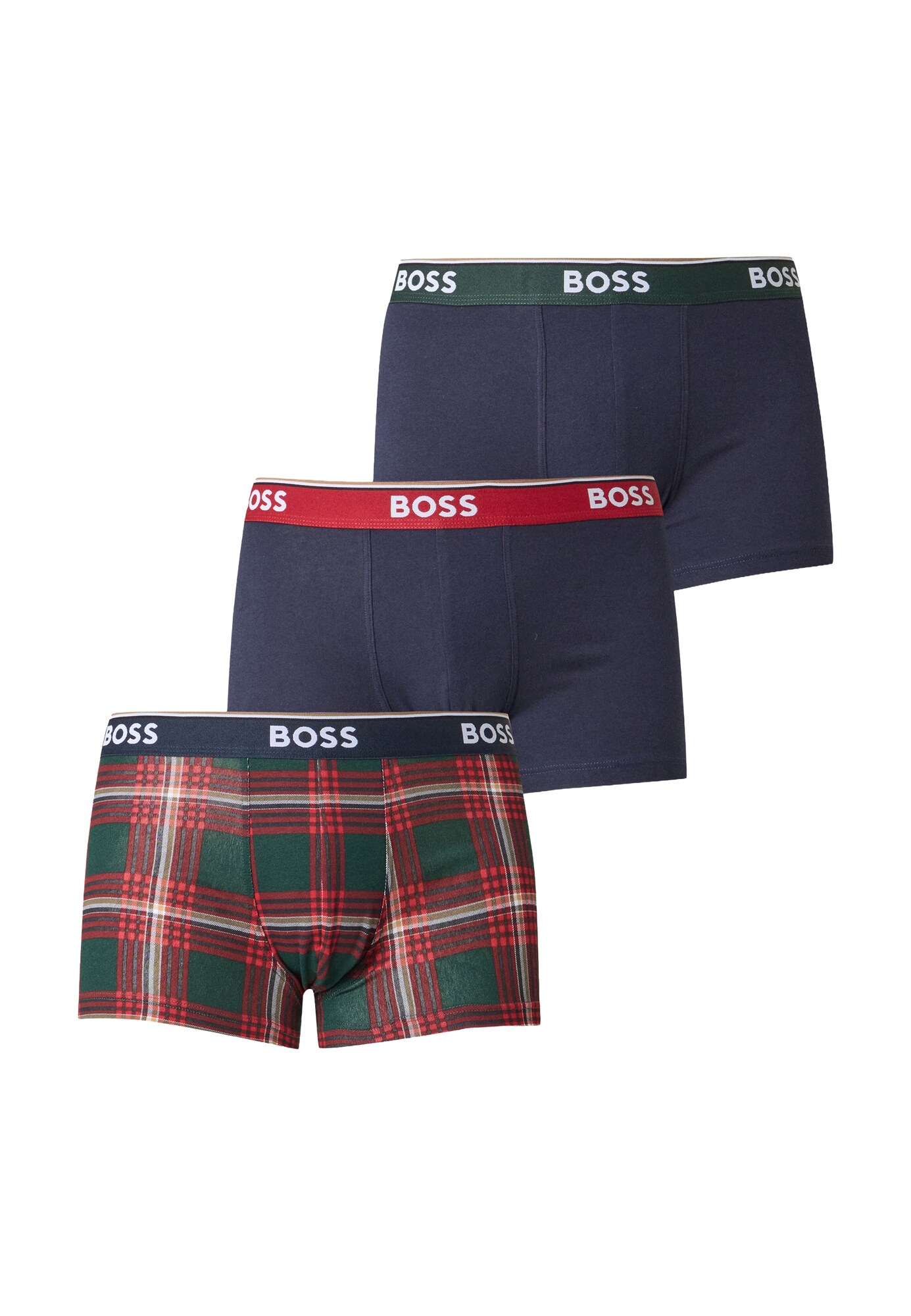 BOSS Boxeri Power albastru marin / verde închis / roșu / alb