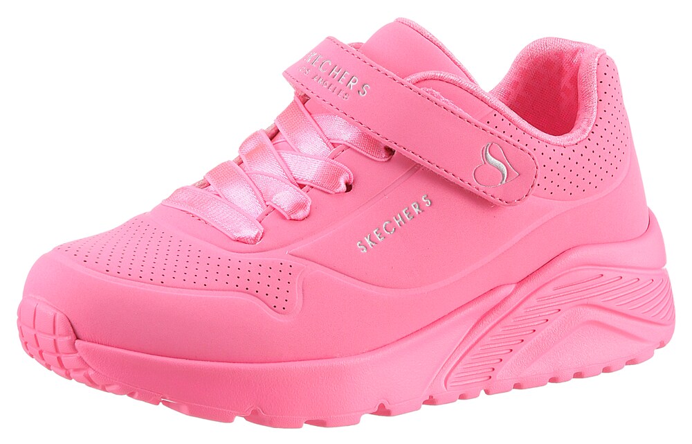 SKECHERS Sneaker 'UNO LITE' Mädchen Größe 30 neonpink / silber