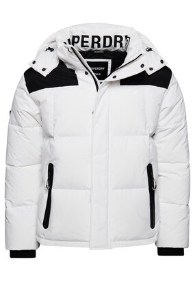 Superdry Winterjas Zwart / Wit