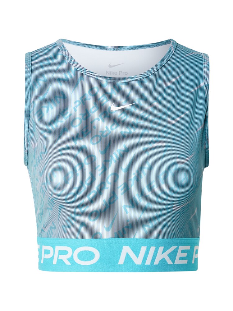 NIKE Sporttop Damen Größe M blau / himmelblau / weiß