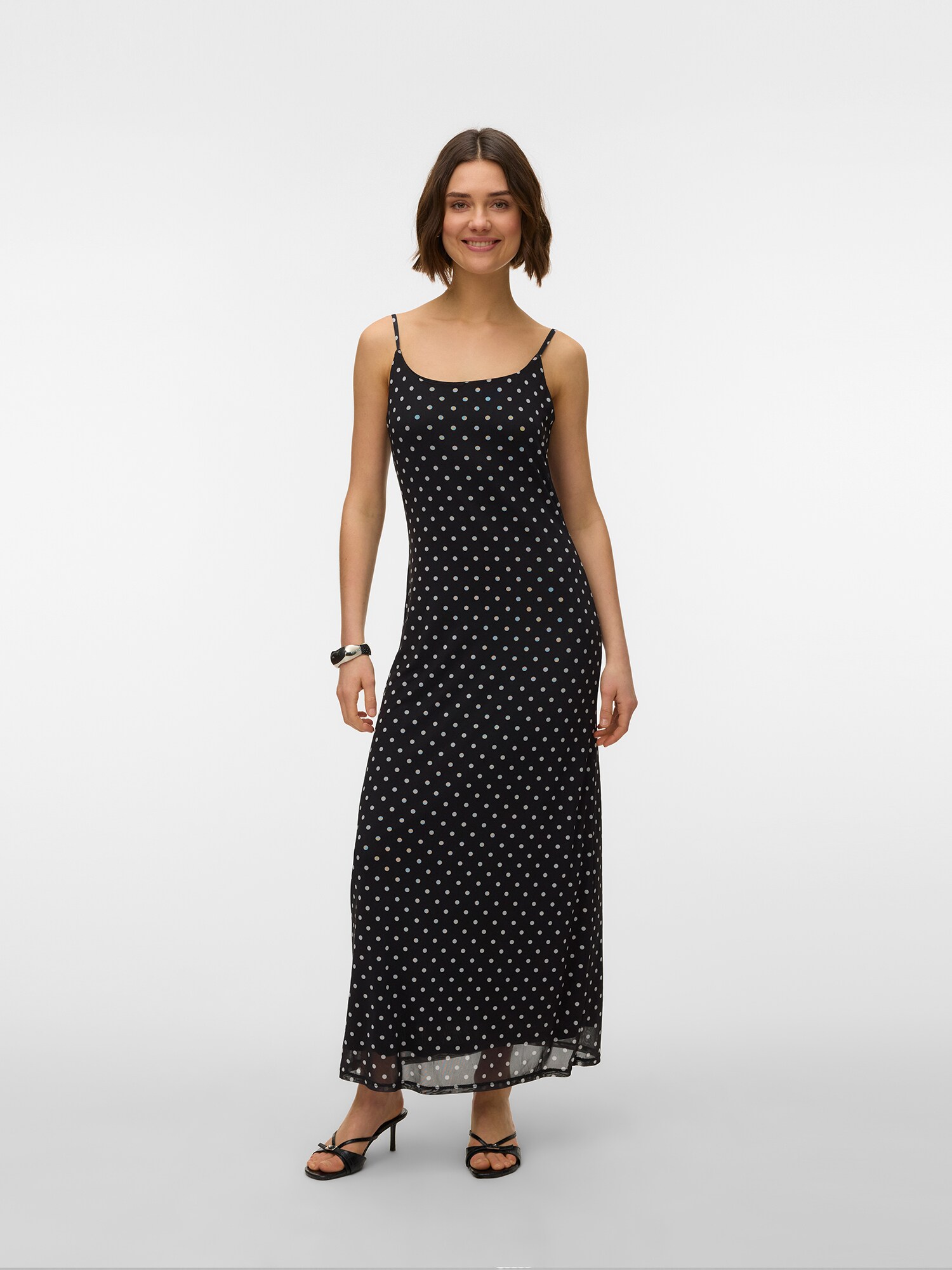 VERO MODA Letné šaty 'VMFLORY'  čierna / biela