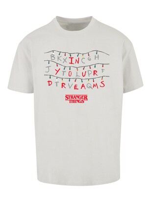 F4NT4STIC Shirt ‘Stranger Things In Your Dreams Netflix TV Series’ Grijs / Lichtgrijs / Knalrood / Zwart