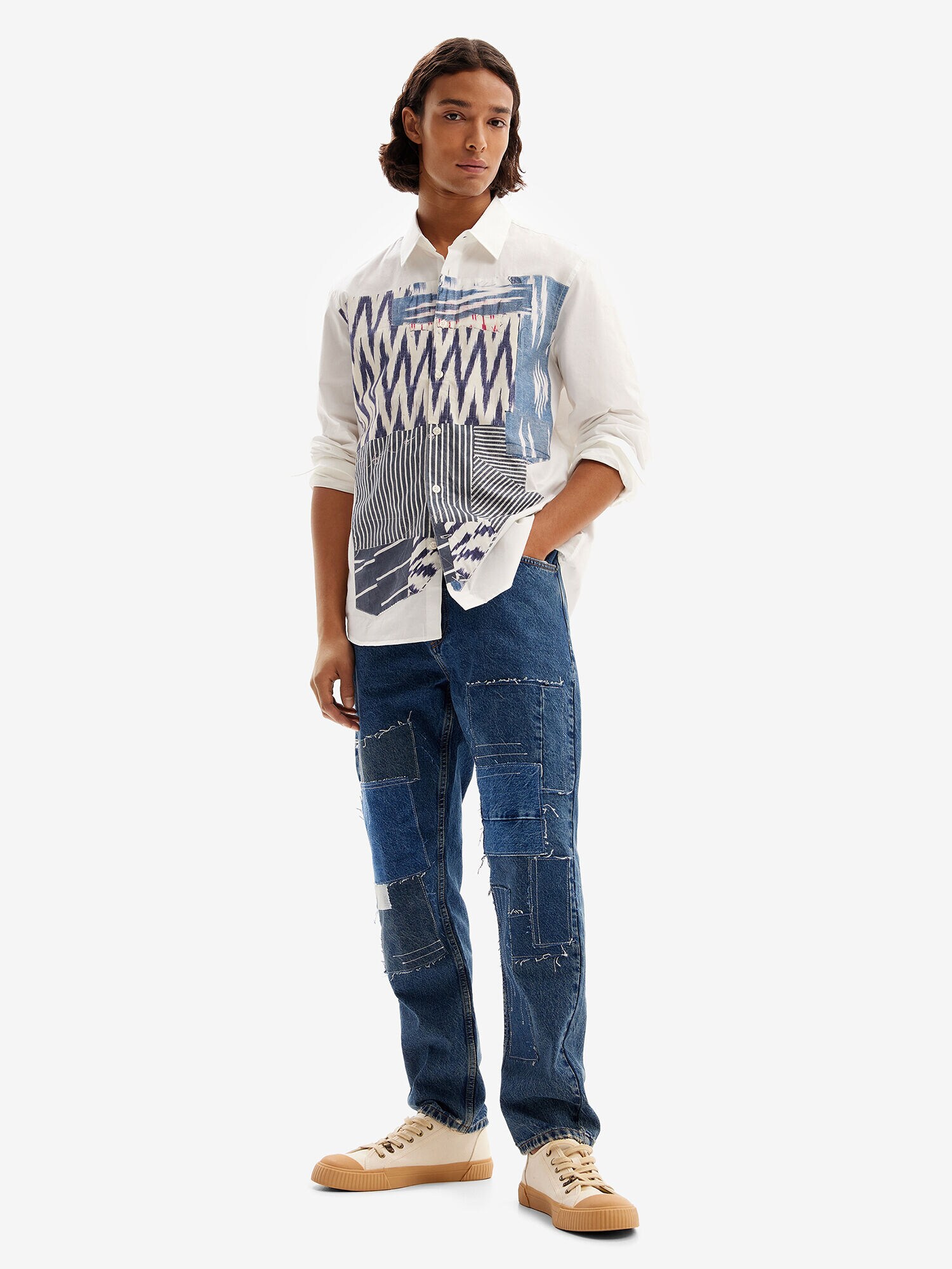 Desigual Ing 'Ikat'  kék / vérvörös / fehér termék 2. képe