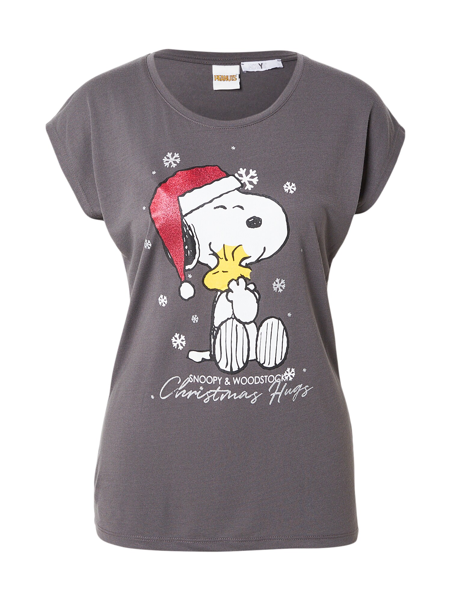 Hailys Tricou Ni44cola  gri / roșu / negru / alb