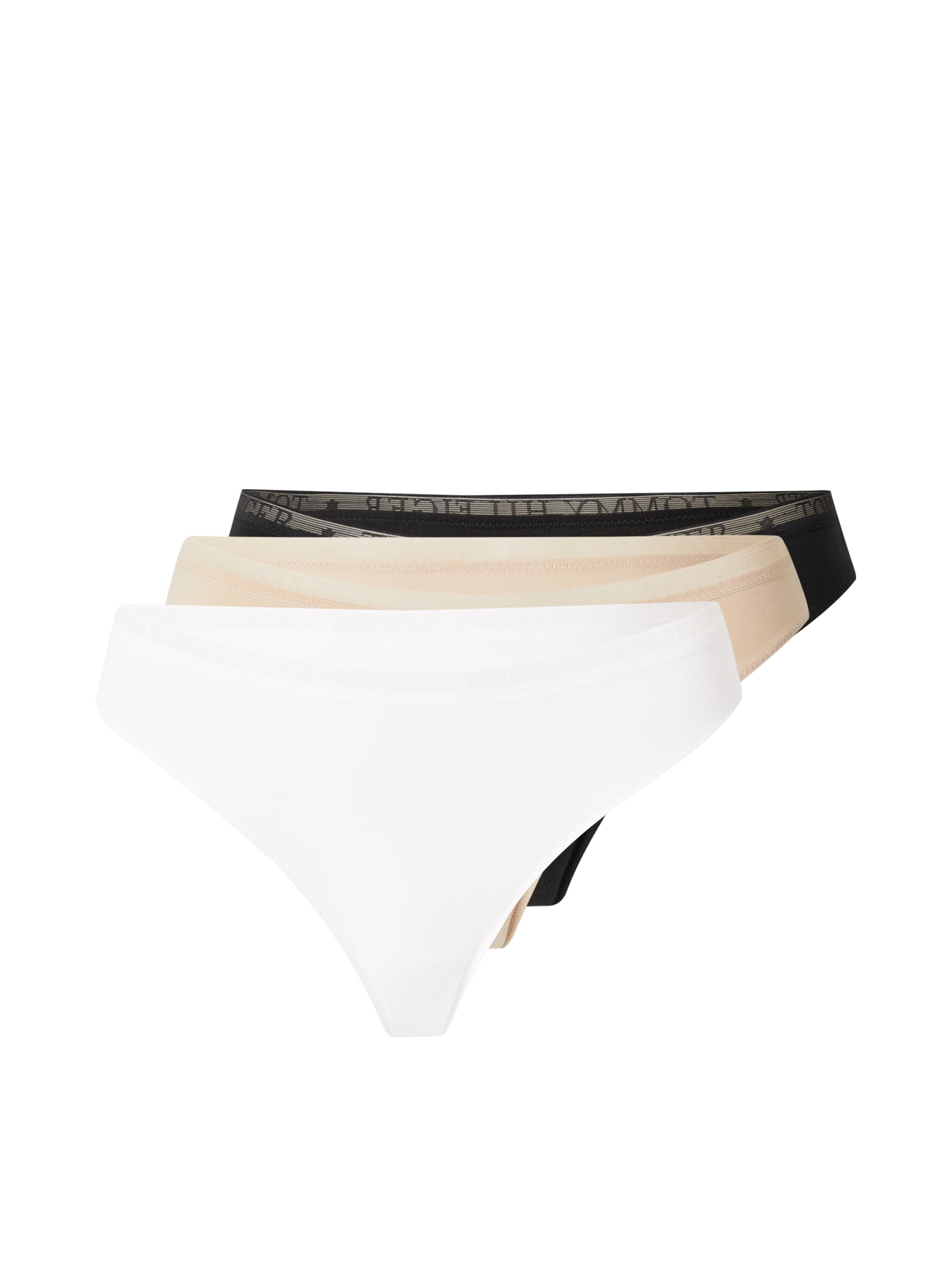 Tommy Hilfiger Underwear Tangá  béžová / tmavomodrá / biela