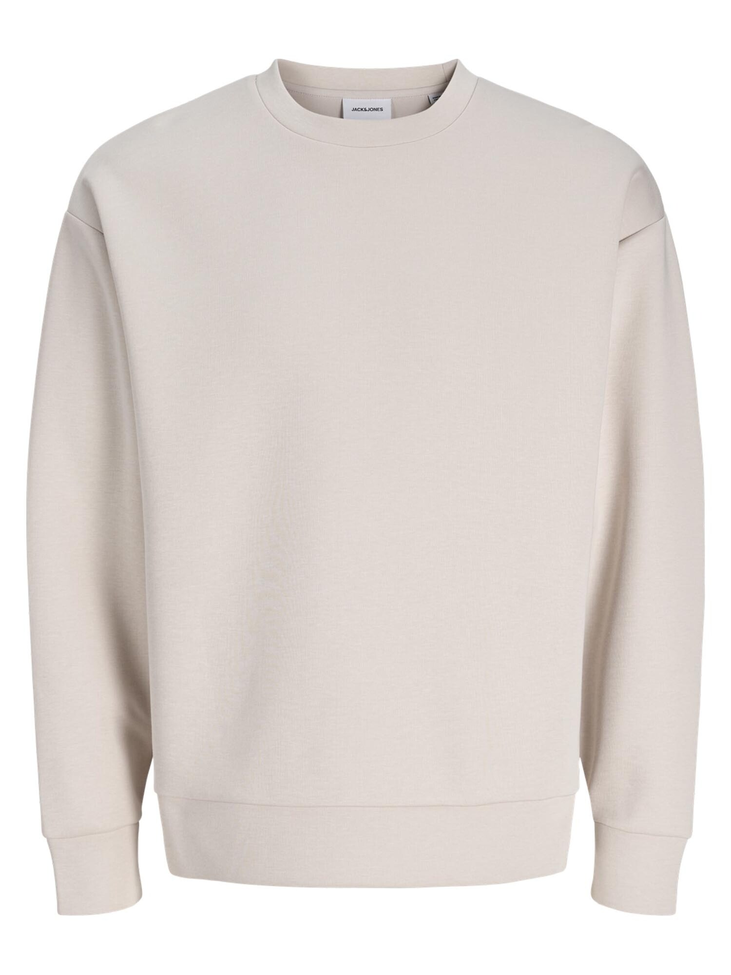 JACK & JONES Bluză de molton JJEBARRON alb kitt