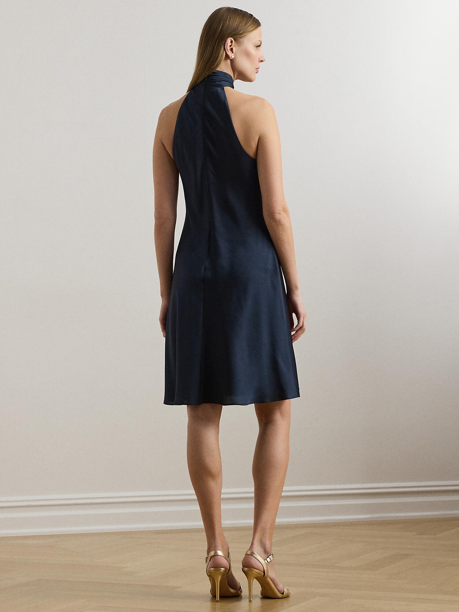 Lauren Ralph Lauren Kokteilové šaty námornícka modrá (obrázok 3)