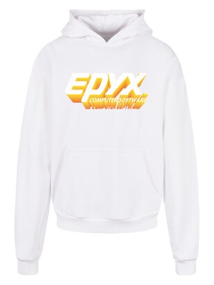 F4NT4STIC Sweatshirt ‘EPYX Computer Software Logo 3D Retro Gaming SEVENSQUARED’ Geel / Wit