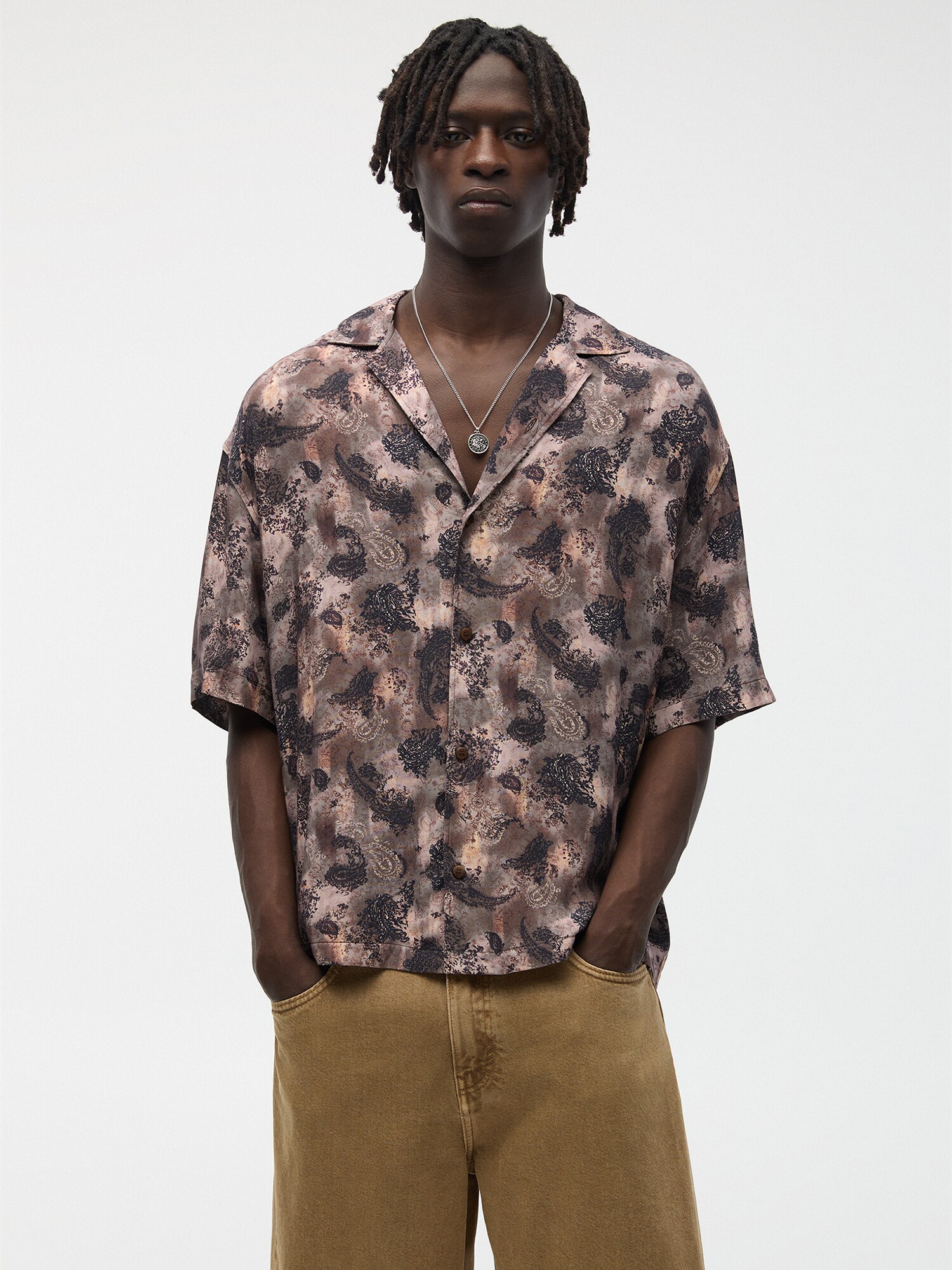 Pull&Bear Ing  bézs / taupe / burgundi vörös / fekete termék 2. képe