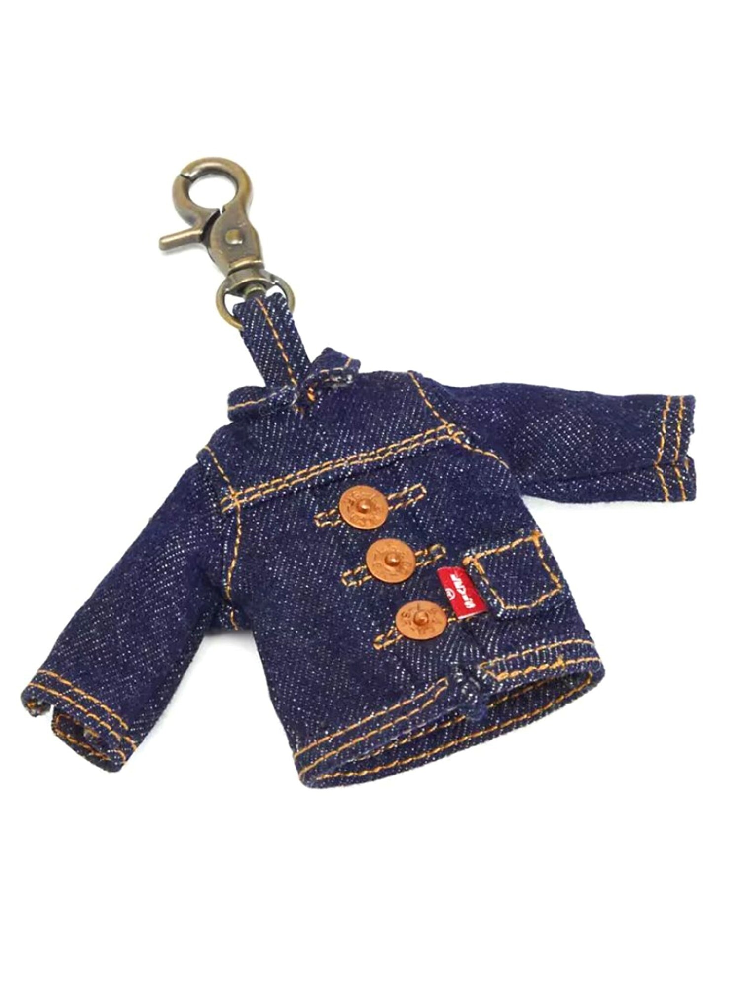 LEVIS ® Breloc LEVIS® MINI TRUCKER CHARM OCEAN INDIGO WASH albastru
