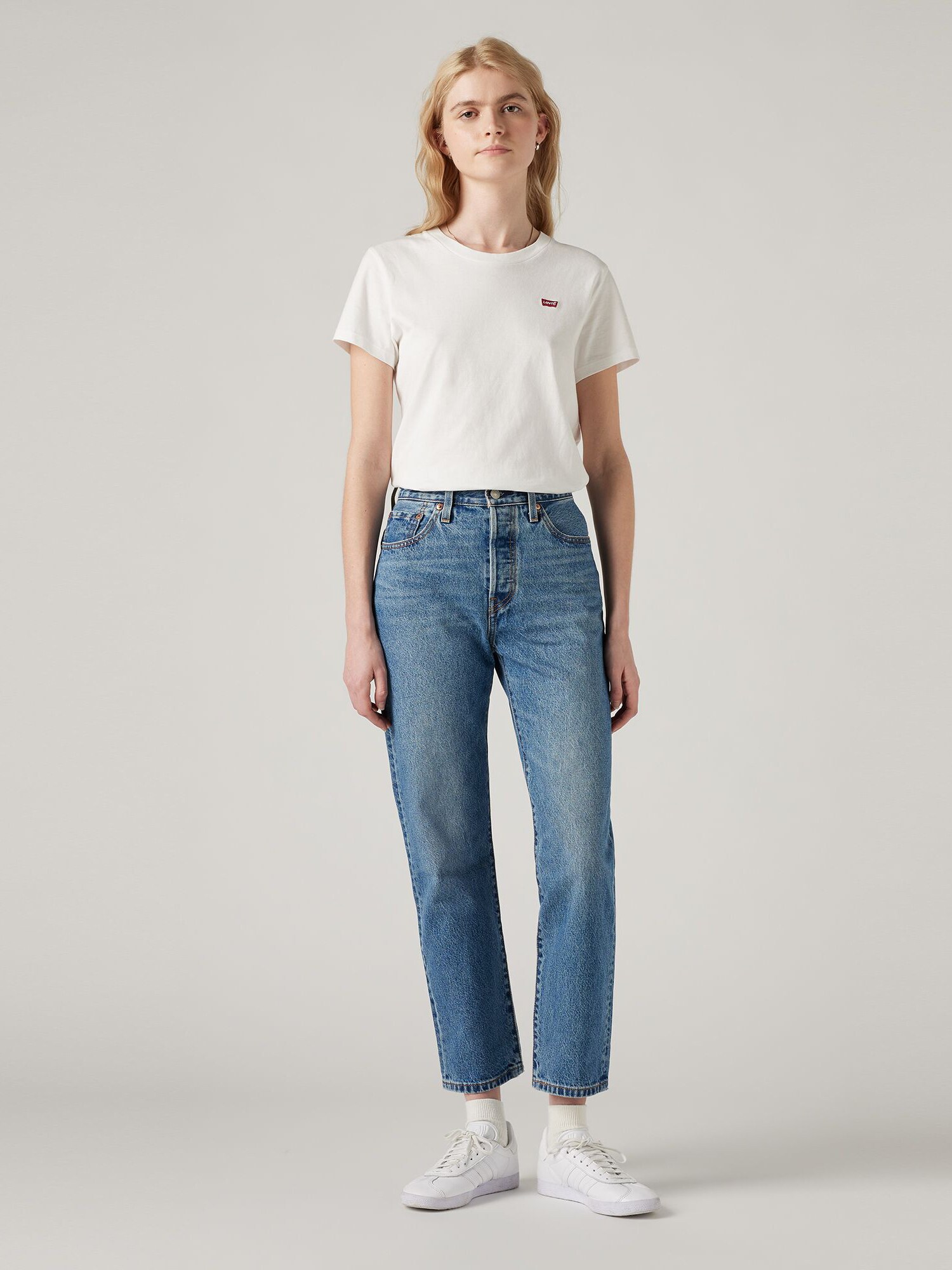 LEVI'S ® Džínsy '501 Crop' modrá denim (obrázok 5)