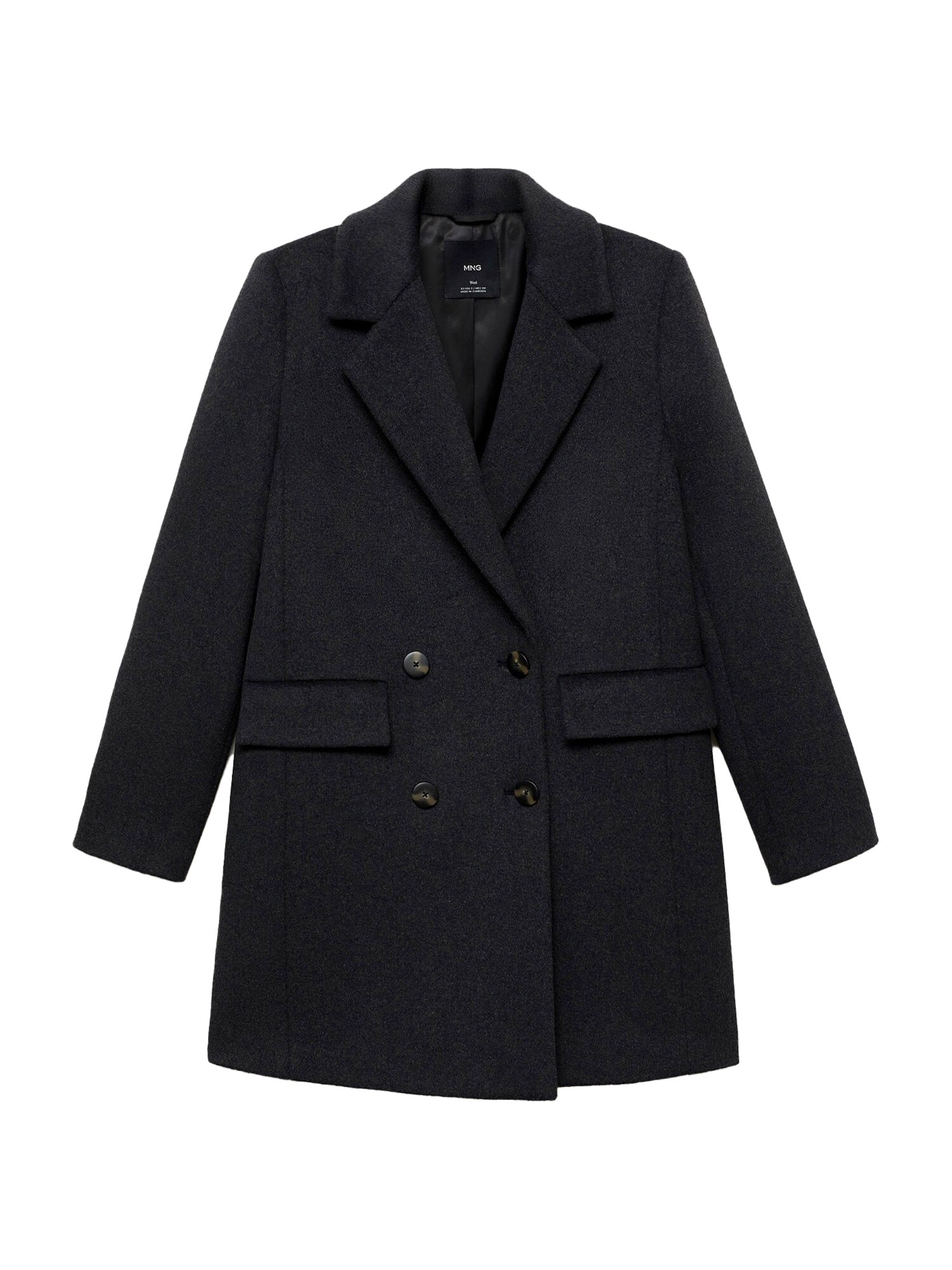 MANGO Palton de primăvară-toamnă Dali  gri metalic