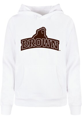 Merchcode Sweatshirt ‘Brown University – Bear’ Bruin / Wit