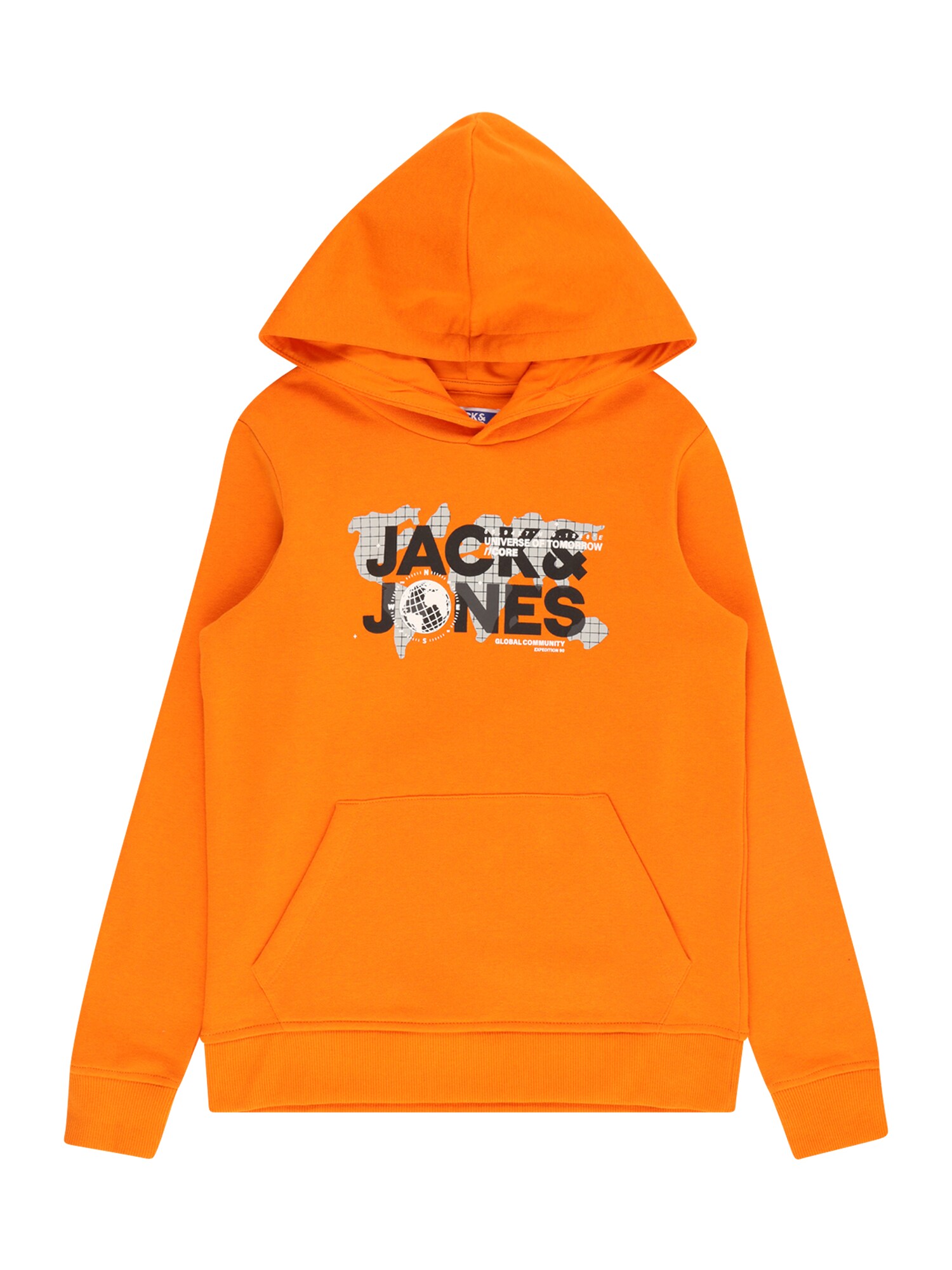 Jack & Jones Junior Mikina \'Dust\'  sivá / oranžová / čierna / biela