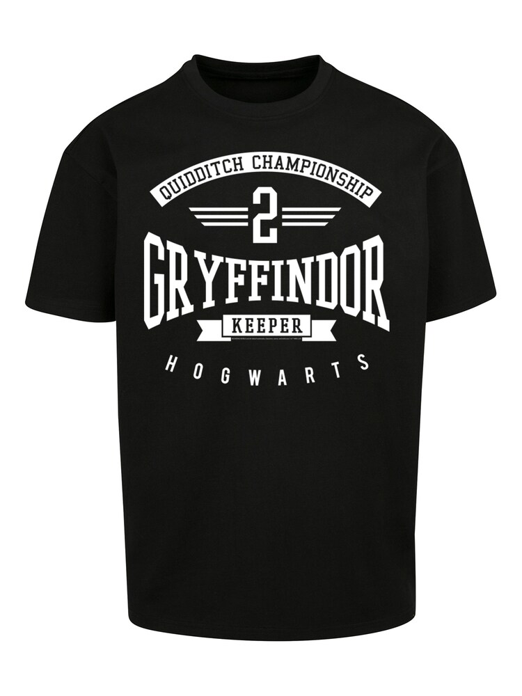 F4NT4STIC T-Shirt 'Harry Potter Gryffindor Keeper' Herren Größe XXXL schwarz / weiß