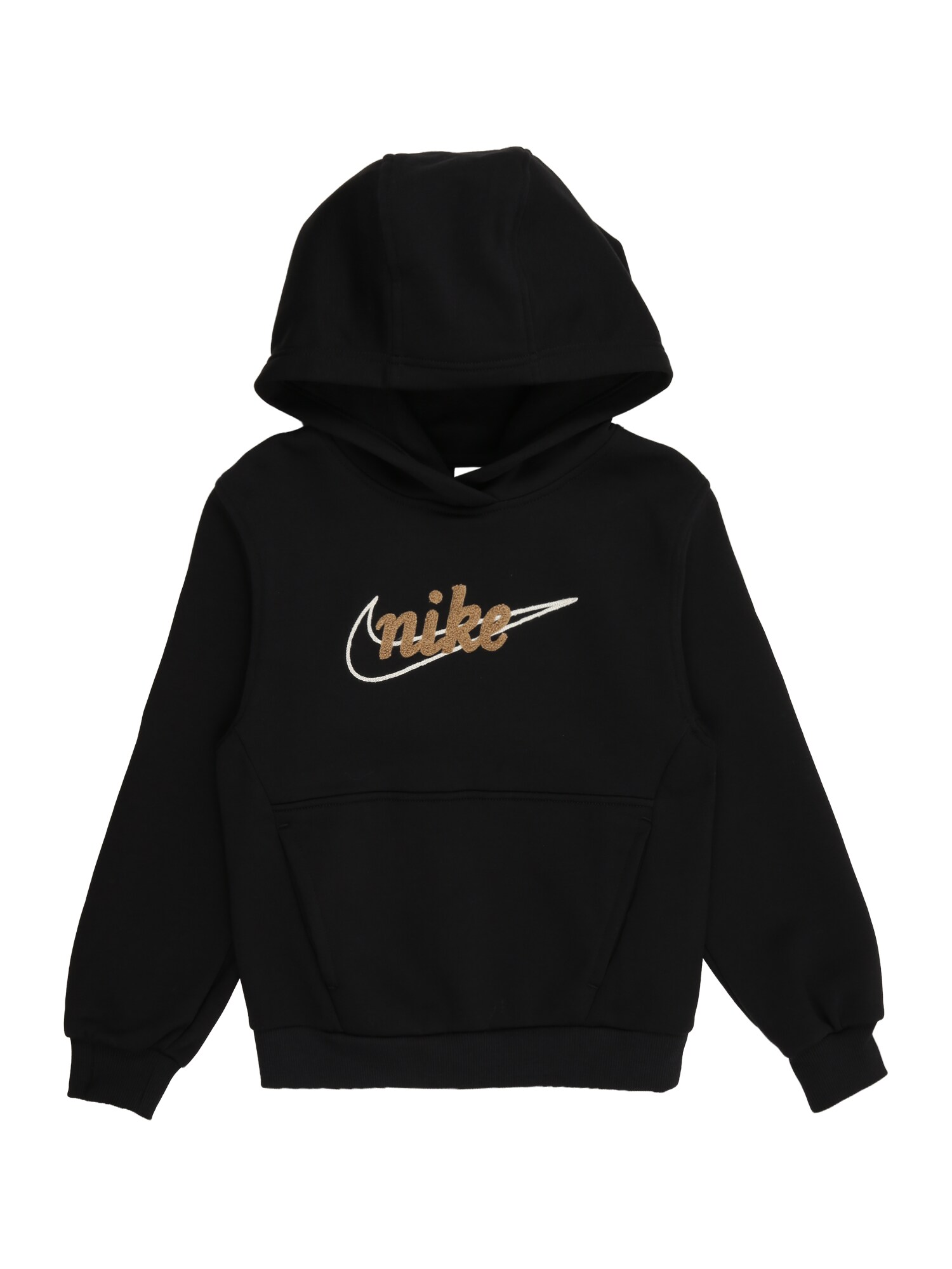 Nike Sportswear Bluză de molton CLUB FLC  maro cămilă / negru / alb