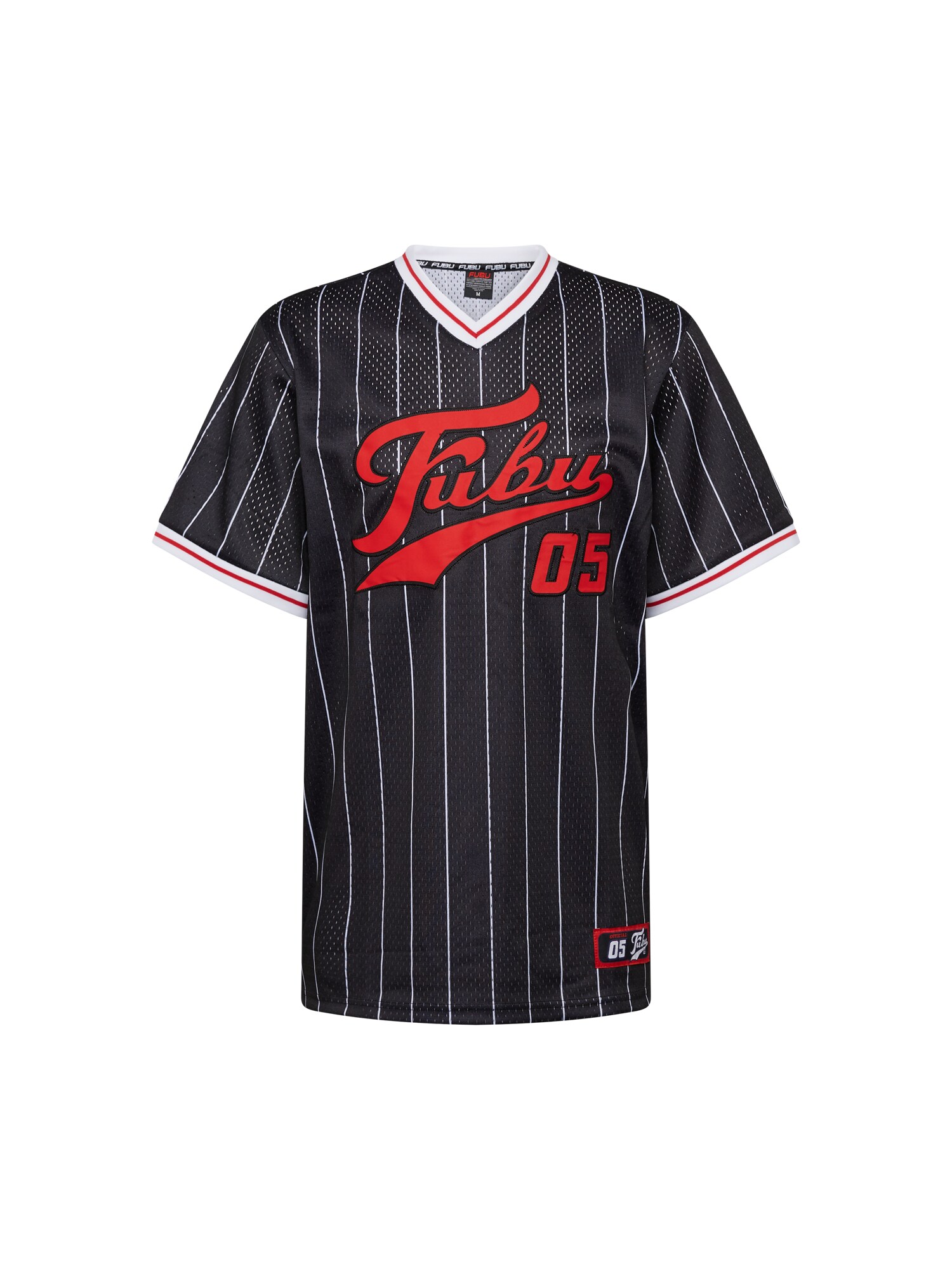 FUBU Camisa  vermelho / preto / branco