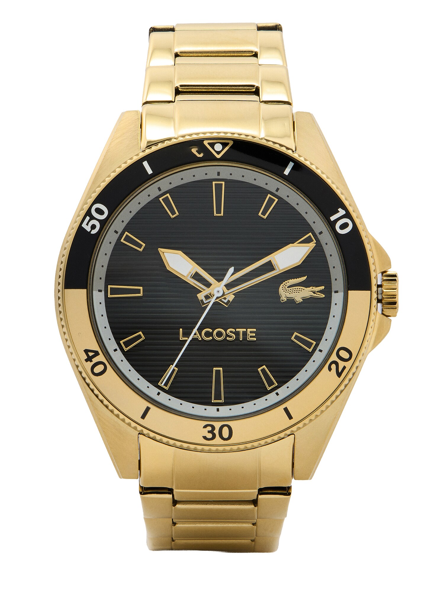 LACOSTE Ceas analogic Mainsail  auriu / negru / alb