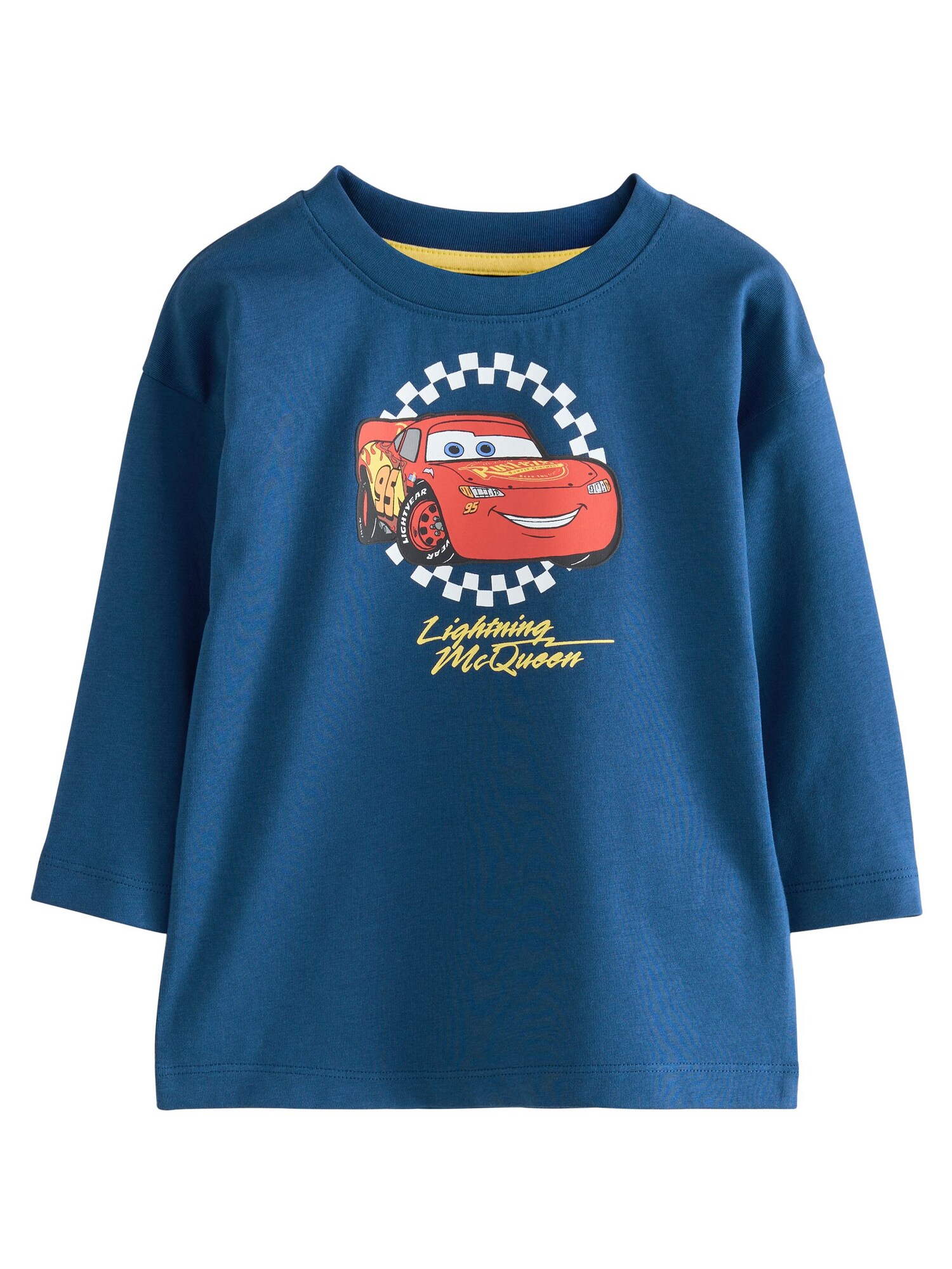Next Tricou  albastru / galben / negru / alb