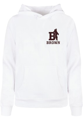 Merchcode Sweatshirt ‘Brown University – Bear Initial’ Bruin / Wit