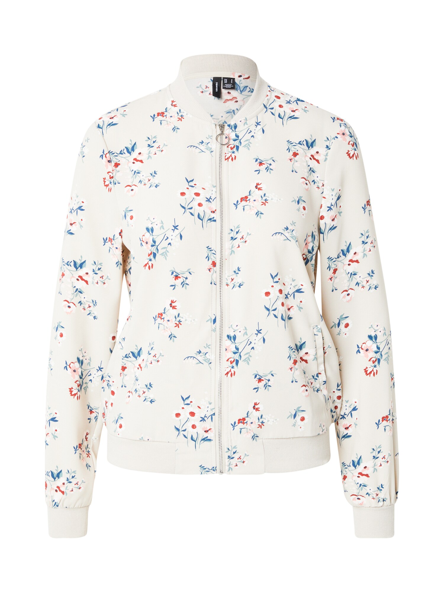 VERO MODA Geacă de primăvară-toamnă VMCoco  albastru / gri argintiu / alb