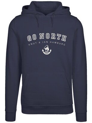 F4NT4STIC Sweatshirt ‘Go North’ Donkerblauw / Wit