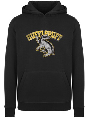 F4NT4STIC Sweatshirt ‘Harry Potter Hufflepuff’ Geel / Grijs / Zwart