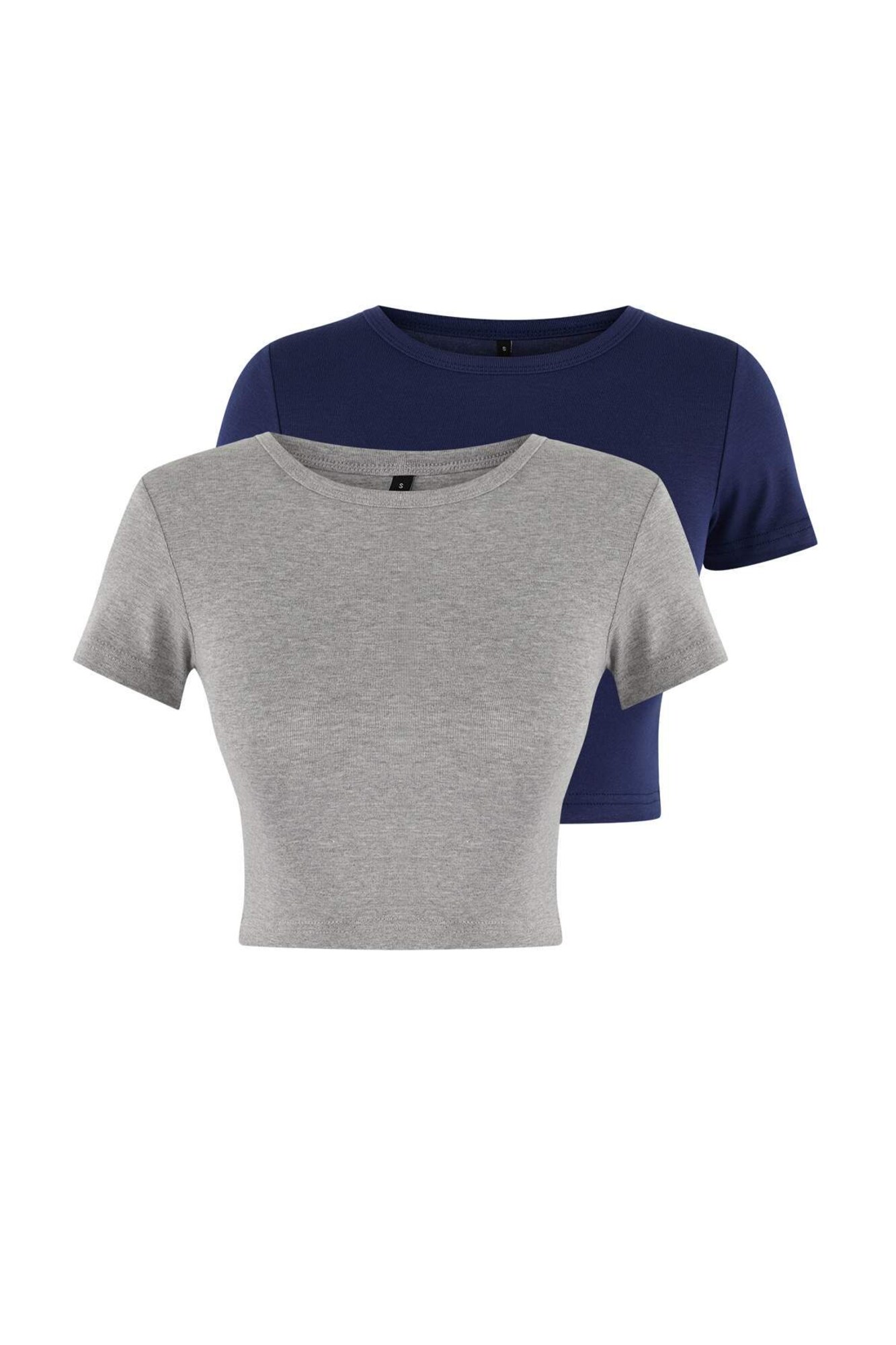 Trendyol Tricou albastru închis / gri