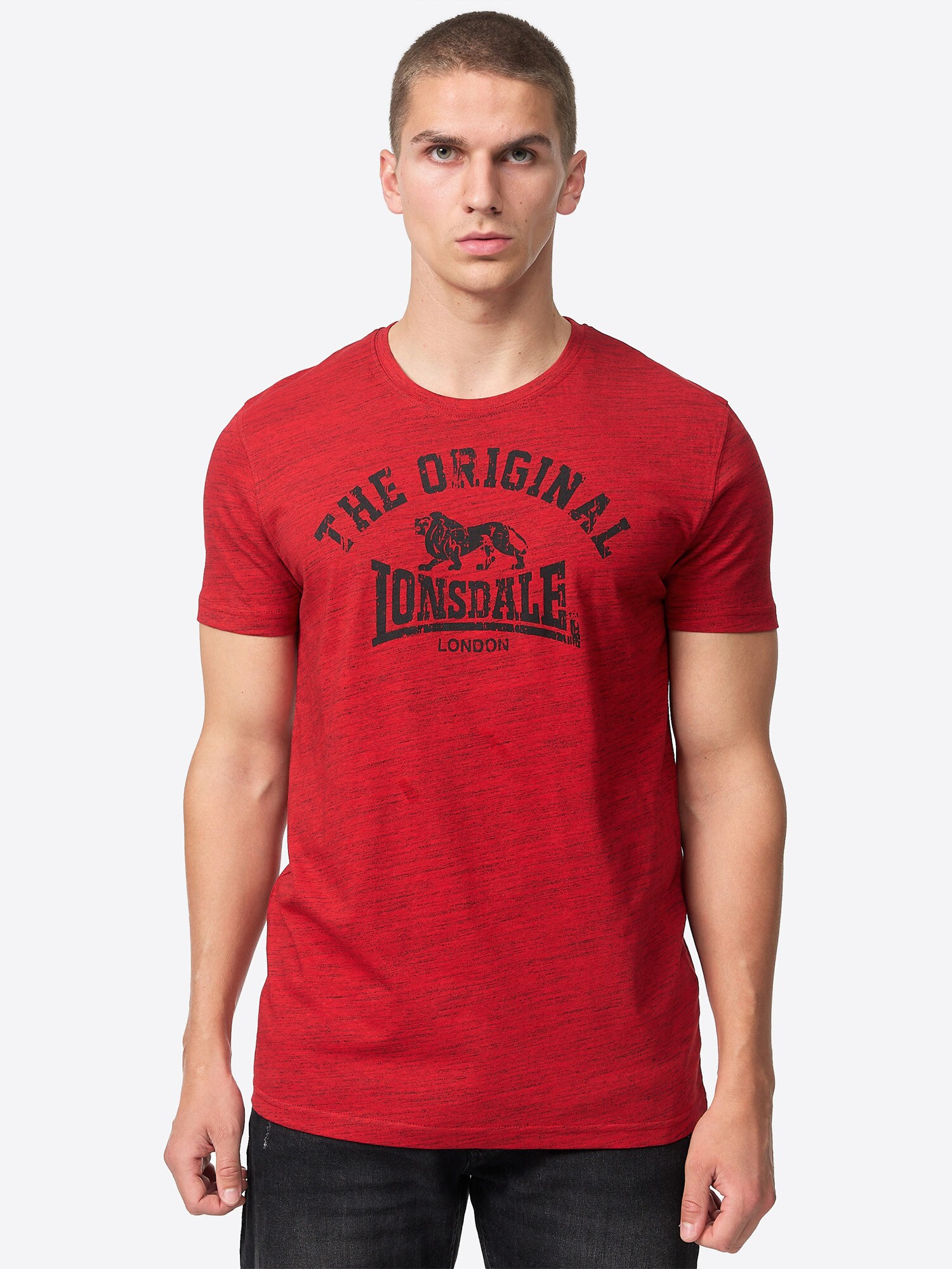 LONSDALE Póló 'ORIGINAL'  piros / piros mix / fekete termék 2. képe