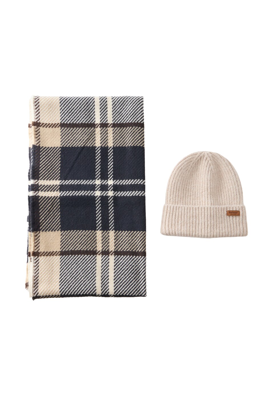 Mössa 'Pendle' beige / kräm / marinblå