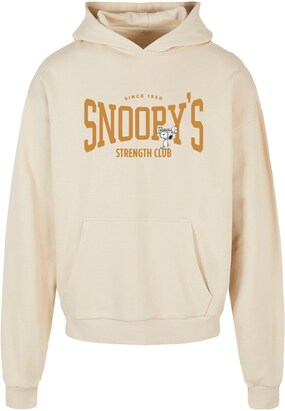 Merchcode Sweatshirt ‘Peanuts – Strength Club’ Sand / Bruin / Zwart / Wit