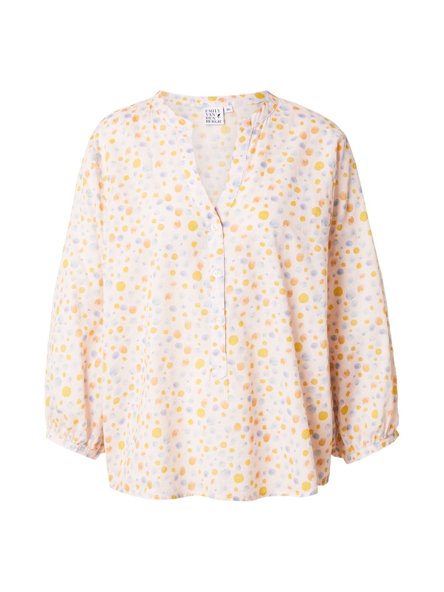 Emily Van Den Bergh Bluza  ecru / pastelno modra / rumena