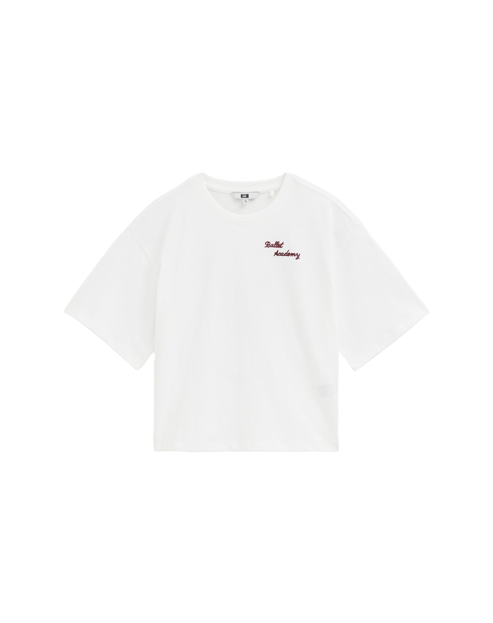 WE Fashion Tricou roșu burgundy / alb