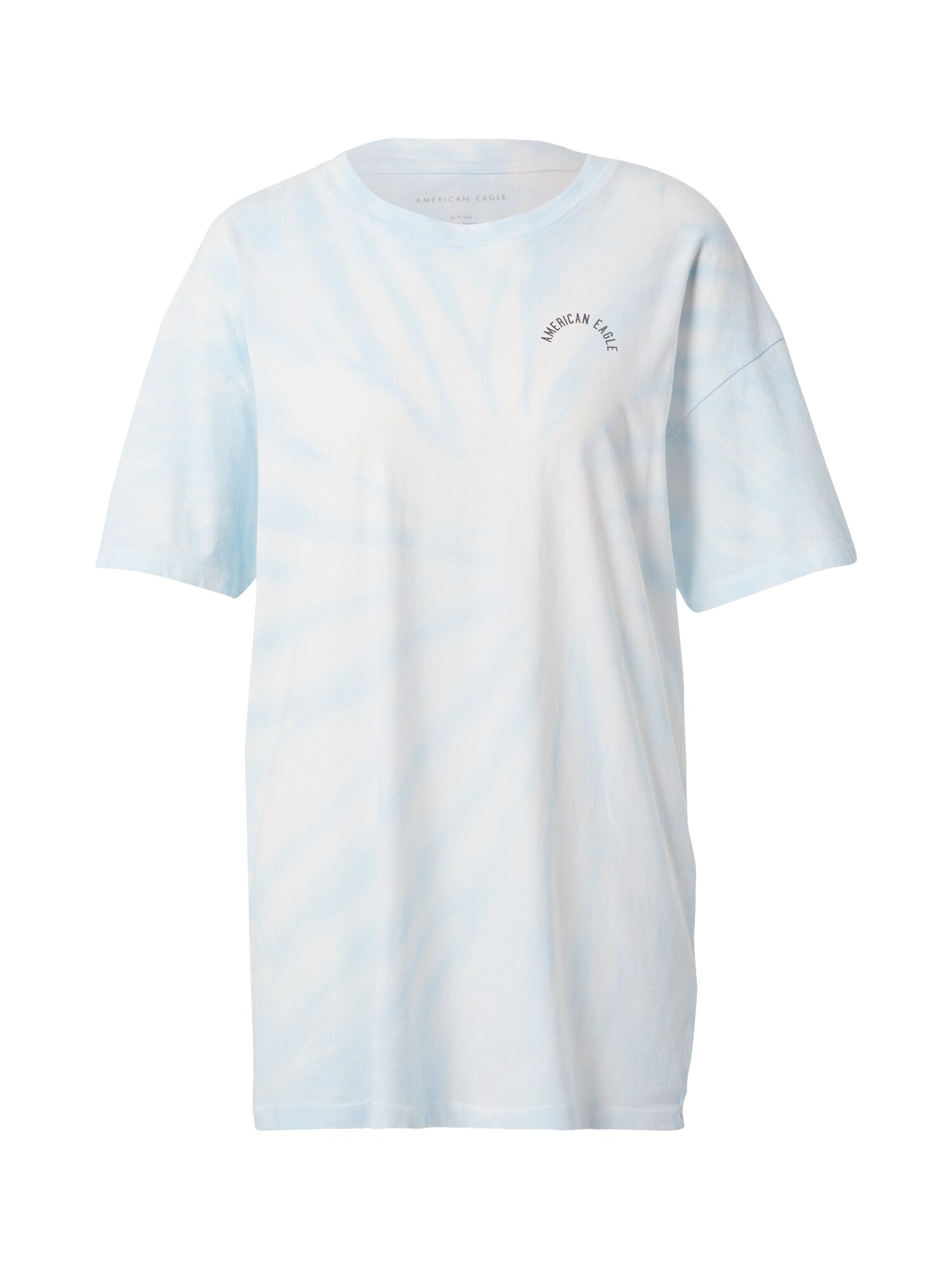 American Eagle Marškinėliai 'BRANDED FASHION LENNON'  šviesiai mėlyna / balta