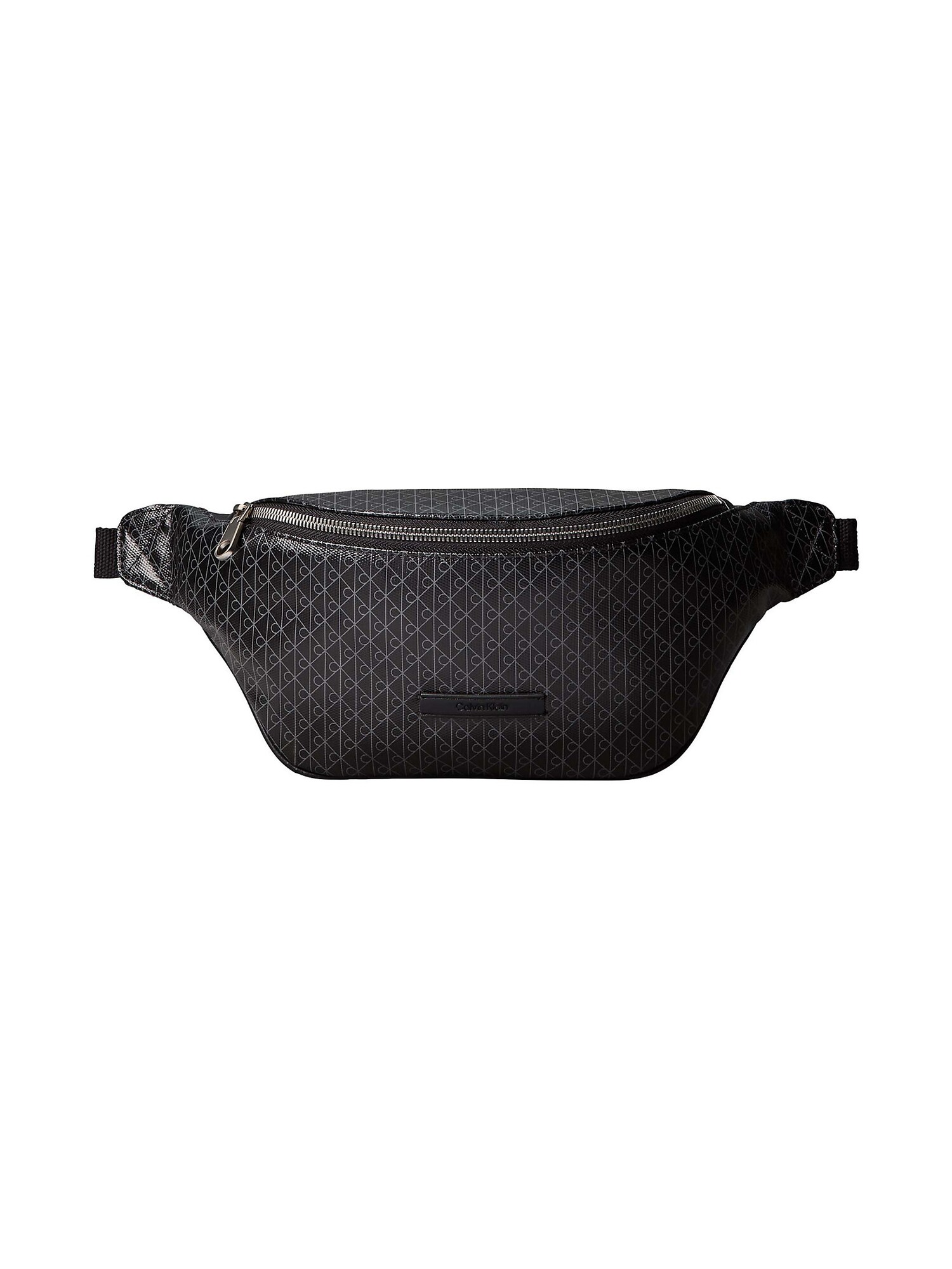 Calvin Klein Borsetă 'Coated Emblem Print'  gri închis / negru
